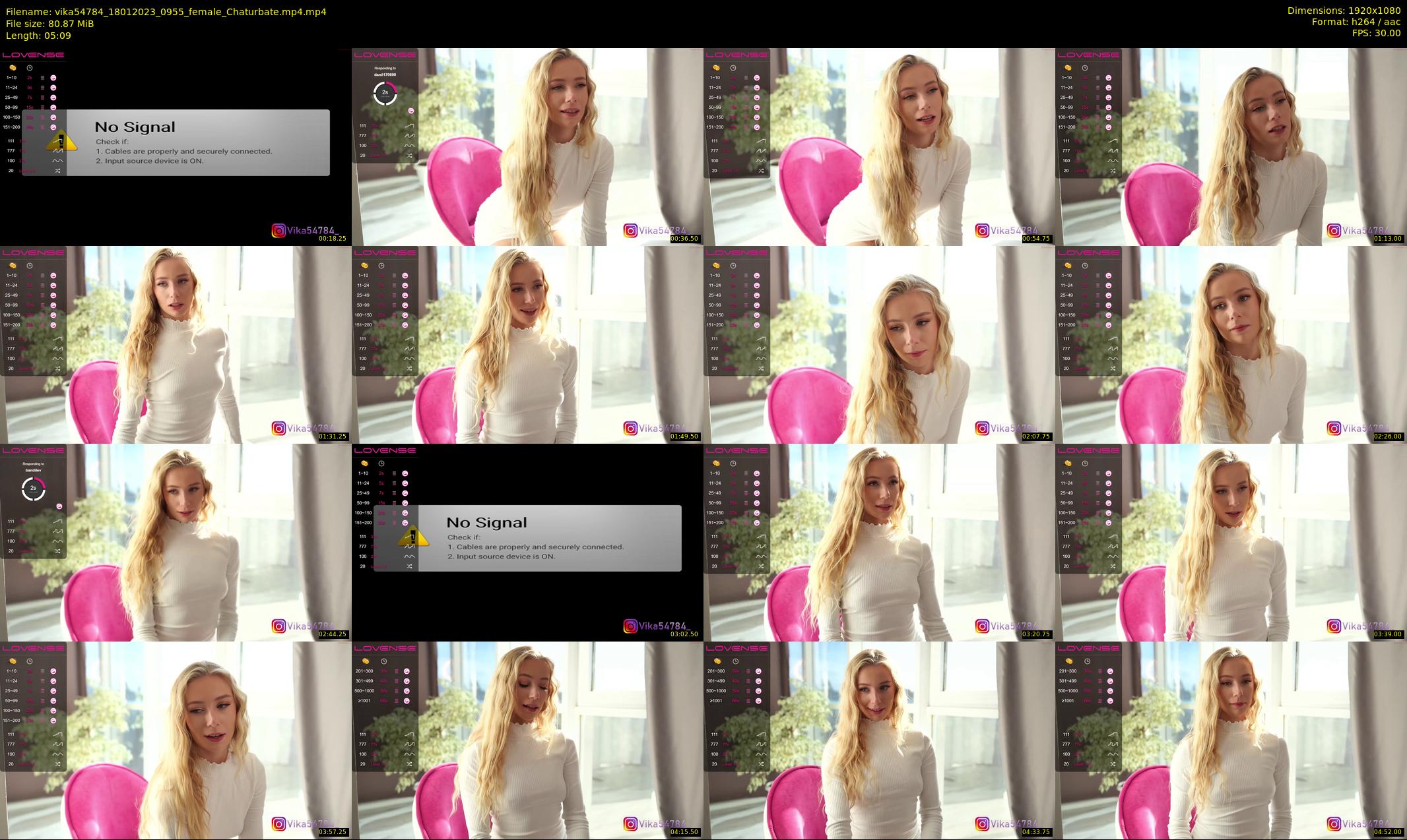 vika54784 — 6 minute Chaturbate female cam show recording, 1080p, Jan 18, 2023