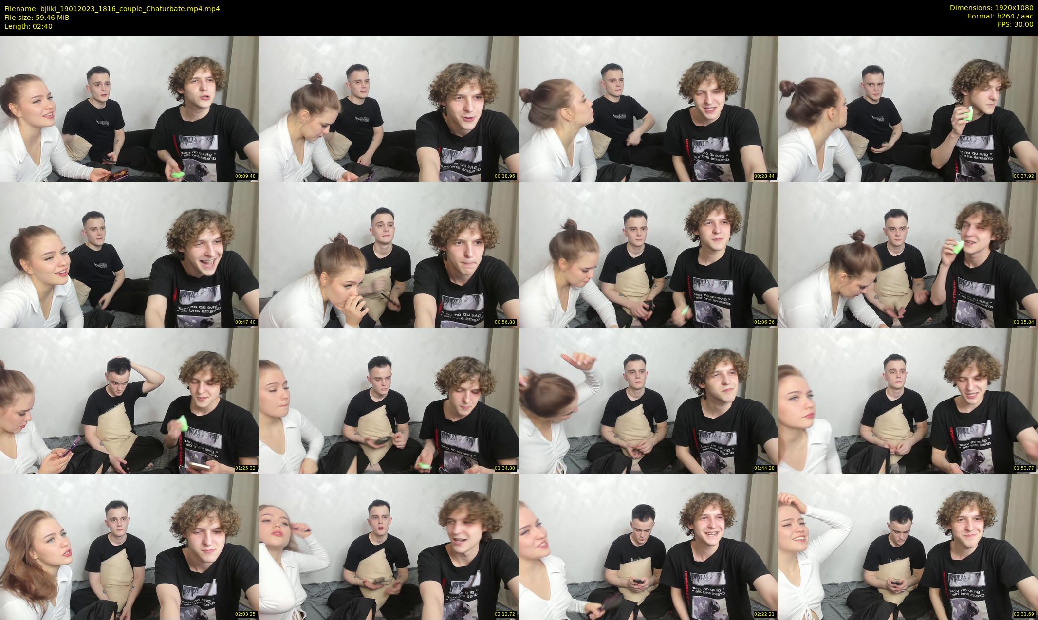 bjliki — 3 minute Chaturbate couple cam show recording, 1080p, Jan 19, 2023