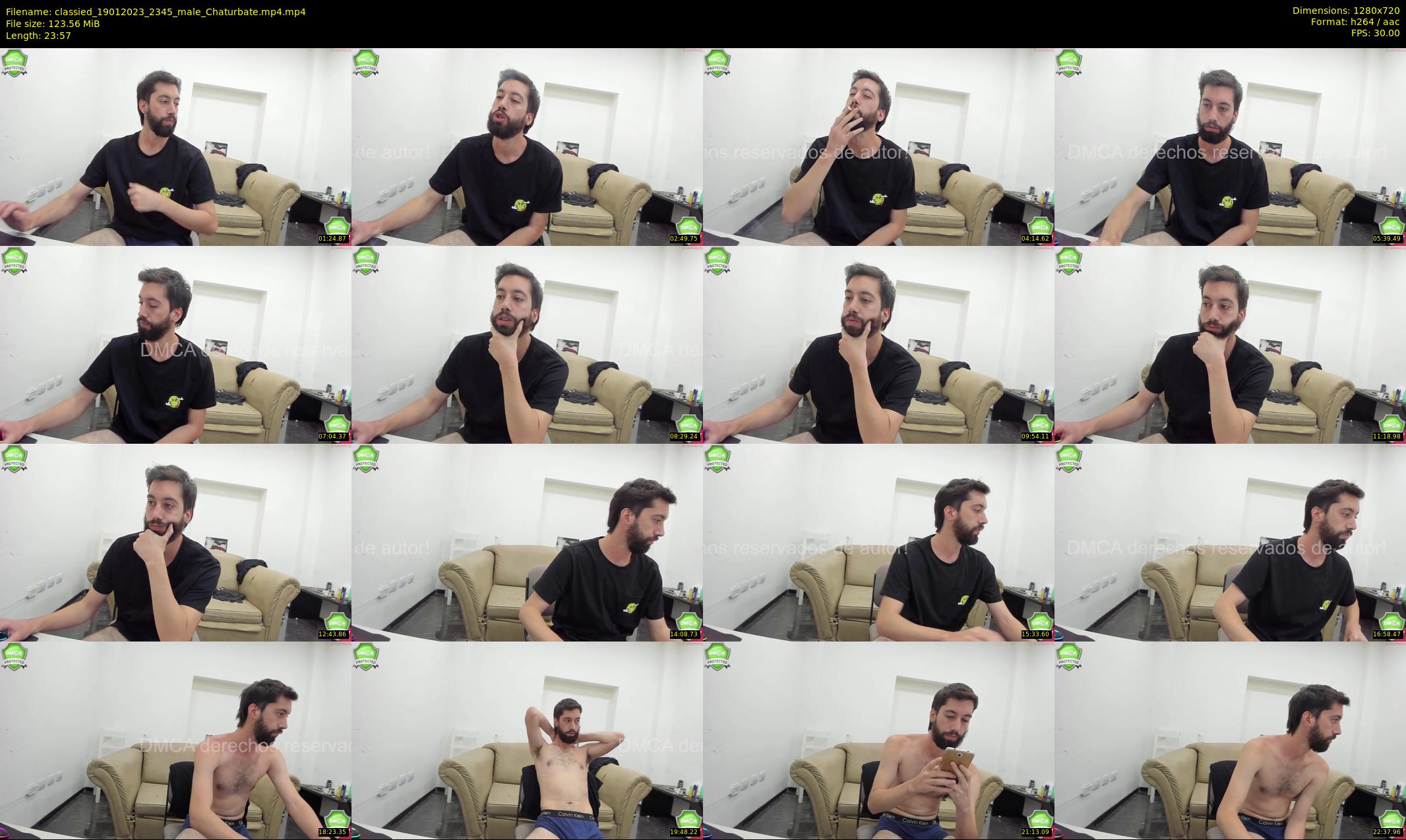 classied — 24 minute Chaturbate male cam show recording, 720p, Jan 19, 2023