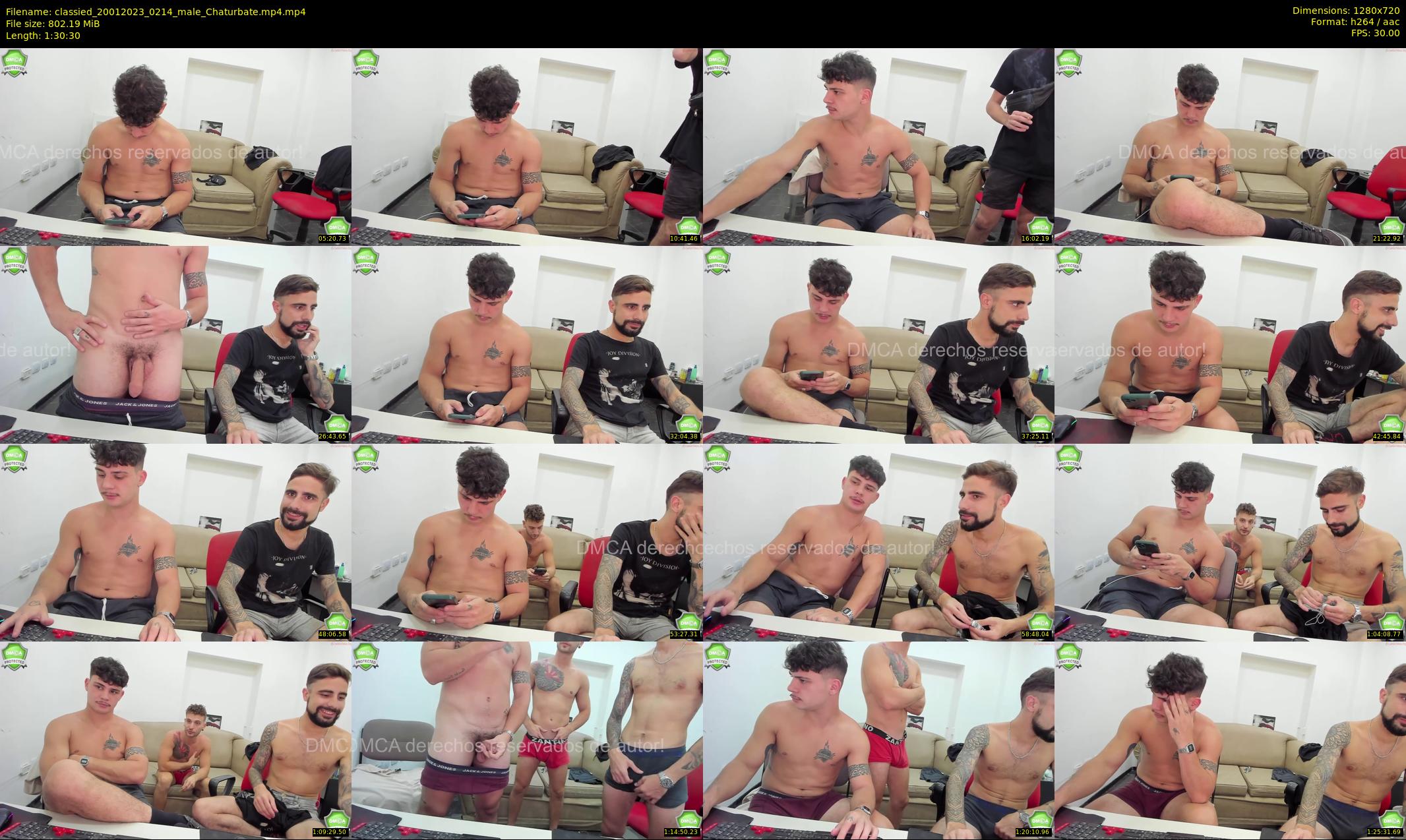 classied — 91 minute Chaturbate male cam show recording, 720p, Jan 20, 2023