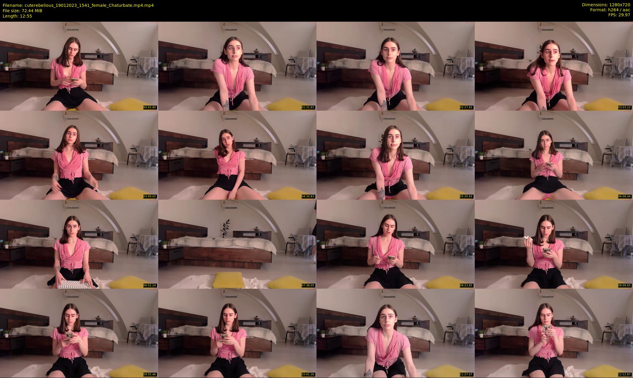 cuterebelious — 13 minute Chaturbate female cam show recording, 720p, Jan 19, 2023