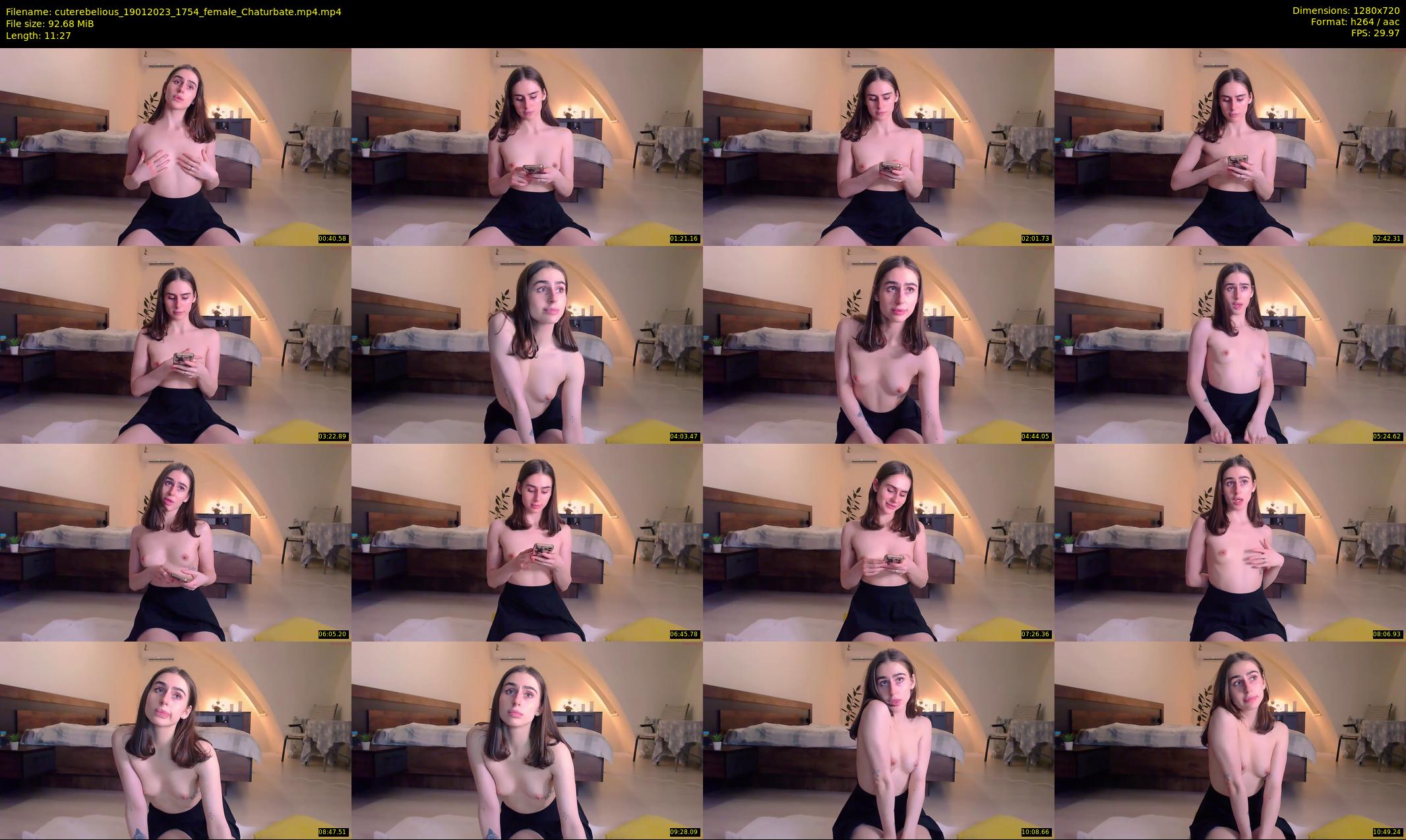 cuterebelious — 12 minute Chaturbate female cam show recording, 720p, Jan 19, 2023