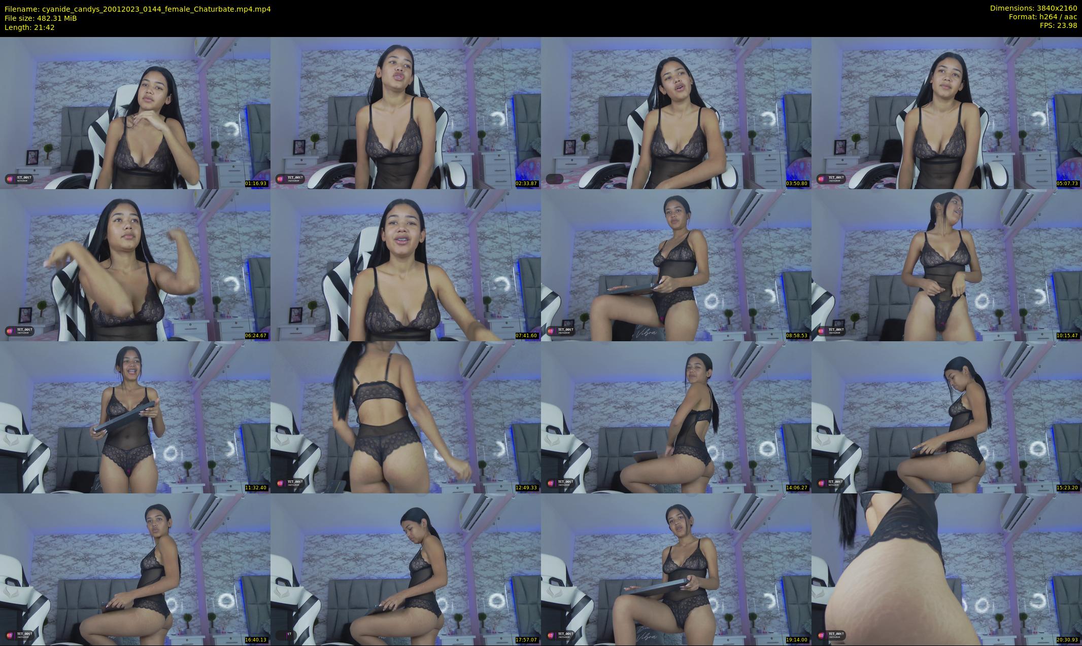 cyanide_candys — 22 minute Chaturbate female cam show recording, 4K, Jan 20, 2023