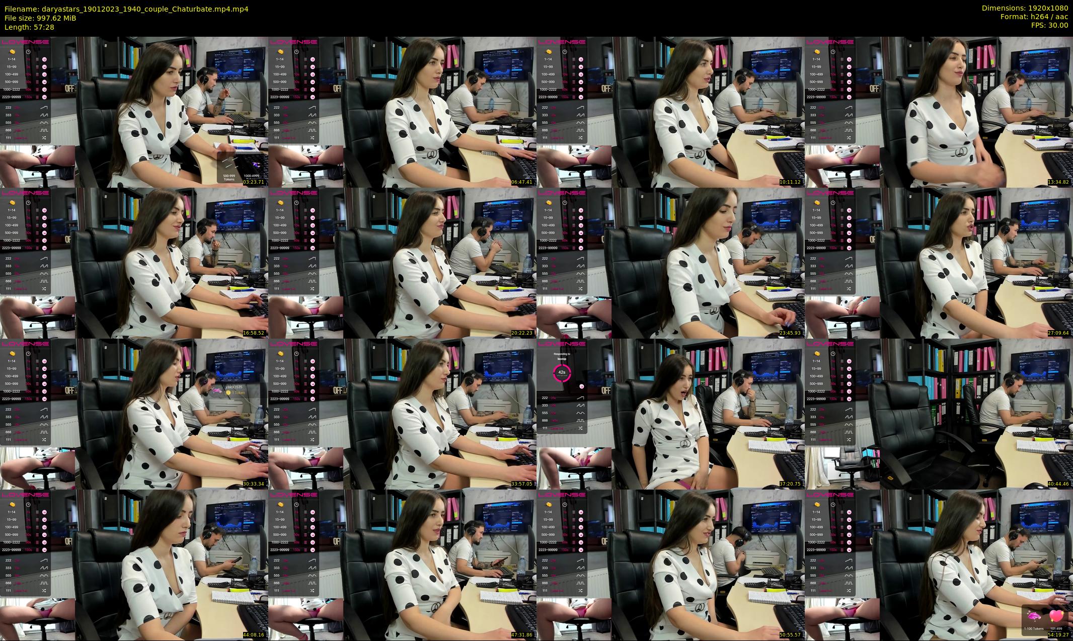 daryastars — 58 minute Chaturbate couple cam show recording, 1080p, Jan 19, 2023