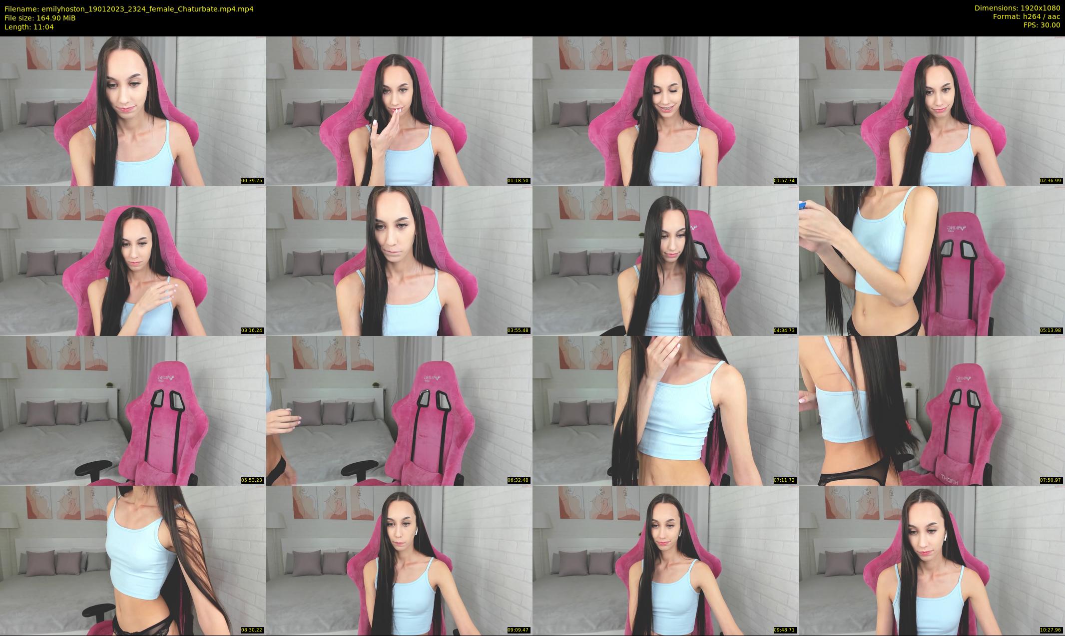 emilyhoston — 12 minute Chaturbate female cam show recording, 1080p, Jan 19, 2023