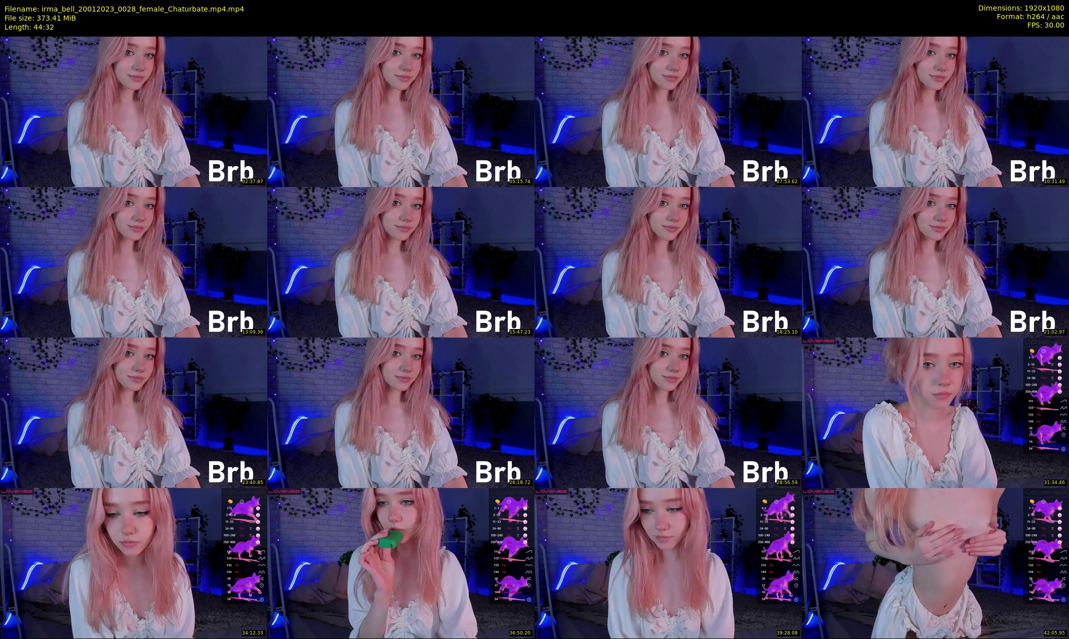 irma_bell — 45 minute Chaturbate female cam show recording, 1080p, Jan 20, 2023