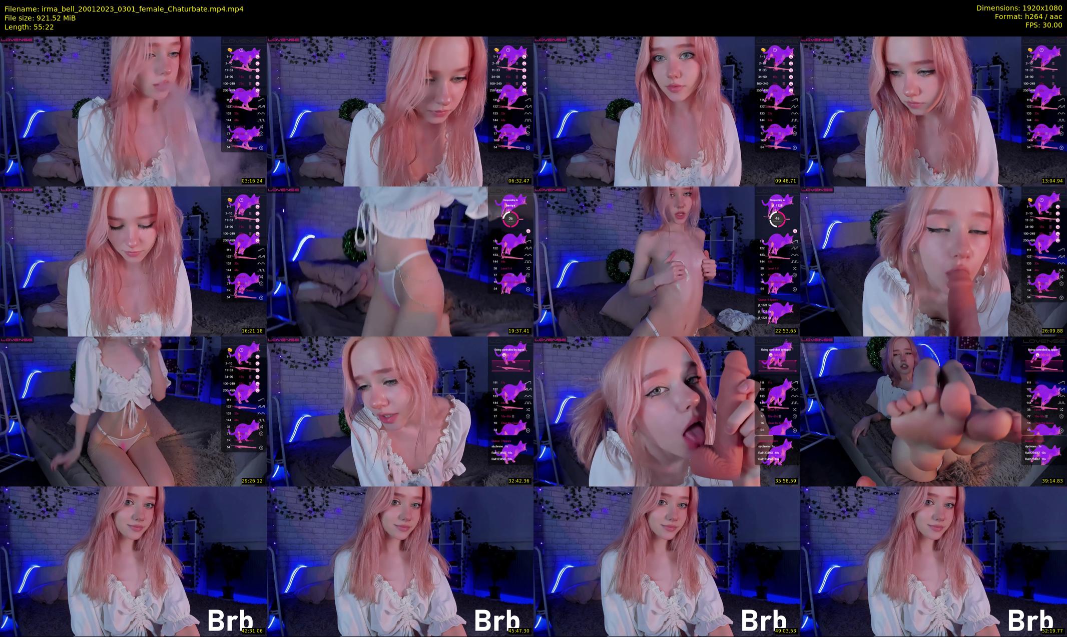 irma_bell — 56 minute Chaturbate female cam show recording, 1080p, Jan 20, 2023