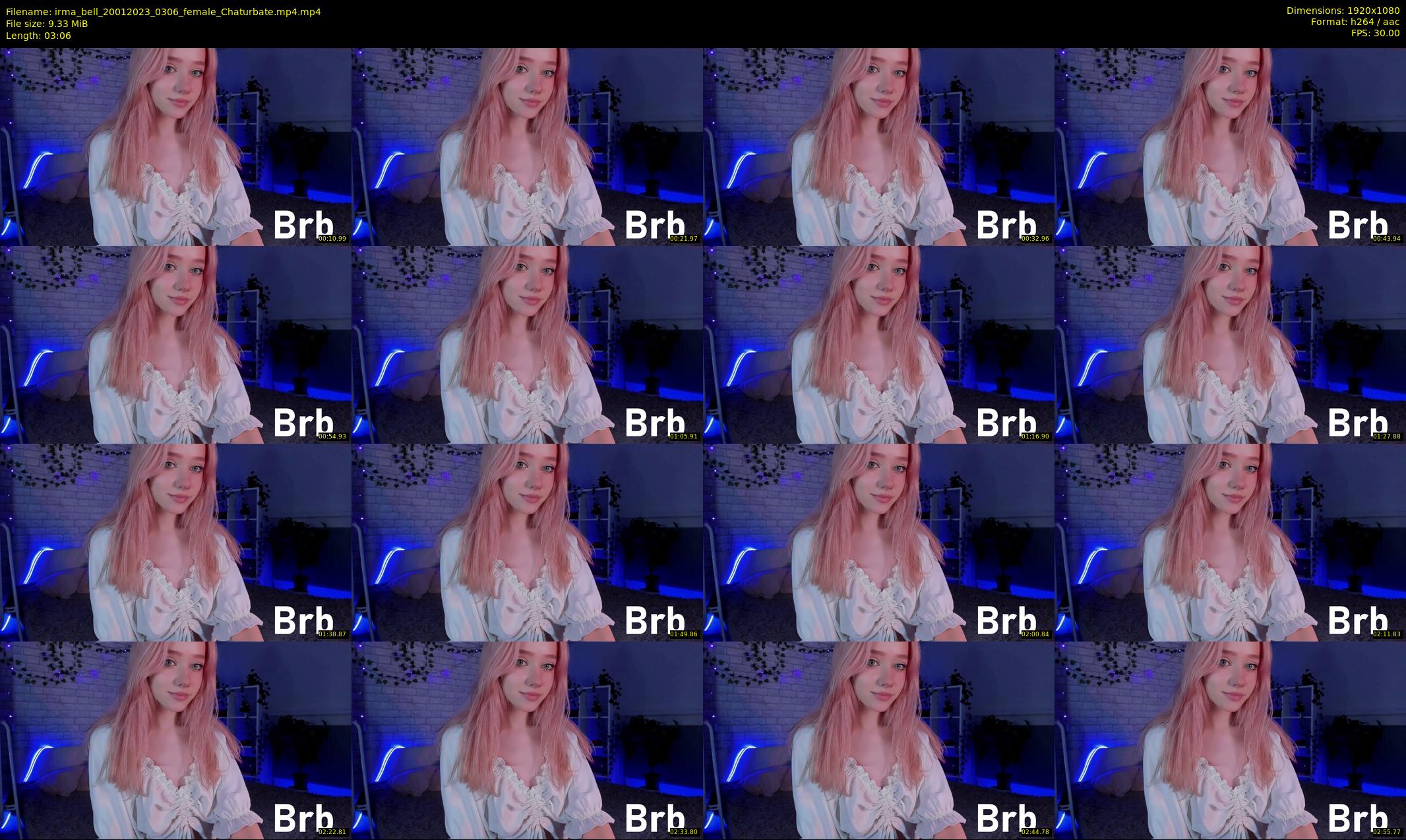 irma_bell — 4 minute Chaturbate female cam show recording, 1080p, Jan 20, 2023
