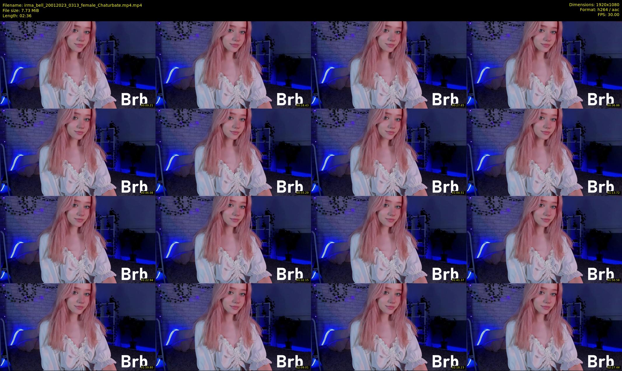 irma_bell — 3 minute Chaturbate female cam show recording, 1080p, Jan 20, 2023