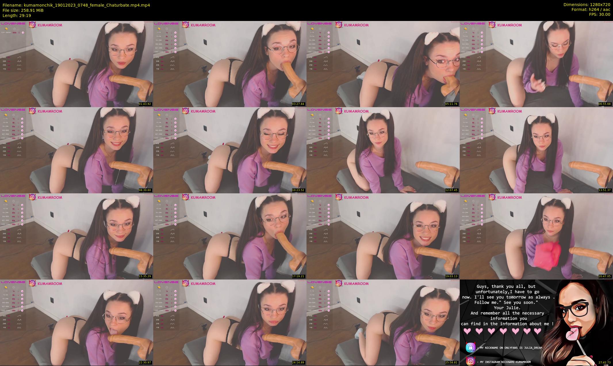 kumamonchik — 30 minute Chaturbate couple cam show recording, 720p, Jan 19, 2023