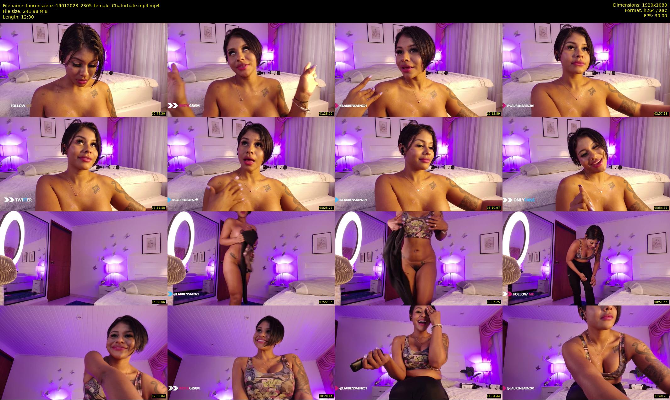 laurensaenz — 13 minute Chaturbate female cam show recording, 1080p, Jan 19, 2023