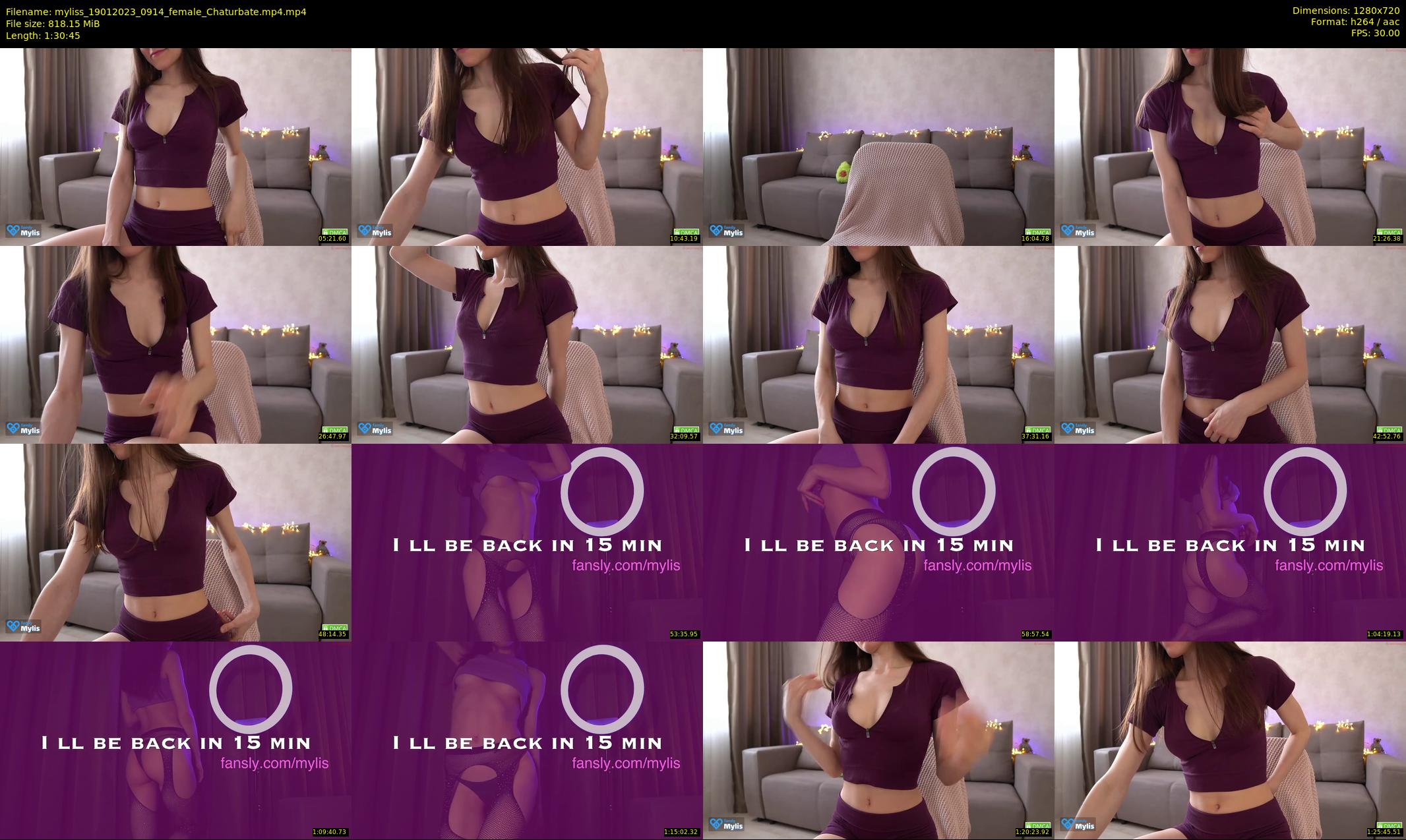 myliss — 91 minute Chaturbate female cam show recording, 720p, Jan 19, 2023