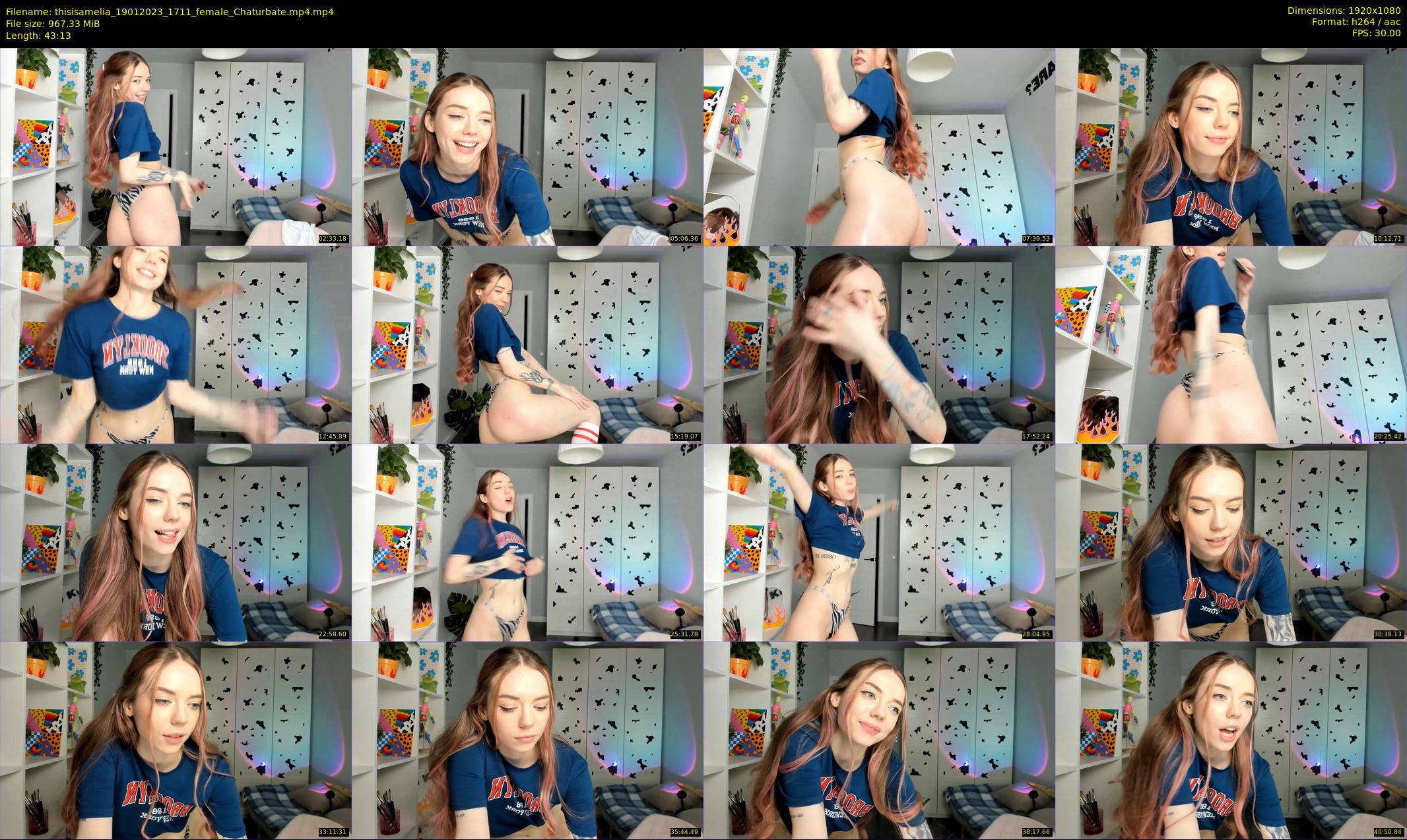 thisisamelia — 44 minute Chaturbate female cam show recording, 1080p, Jan 19, 2023