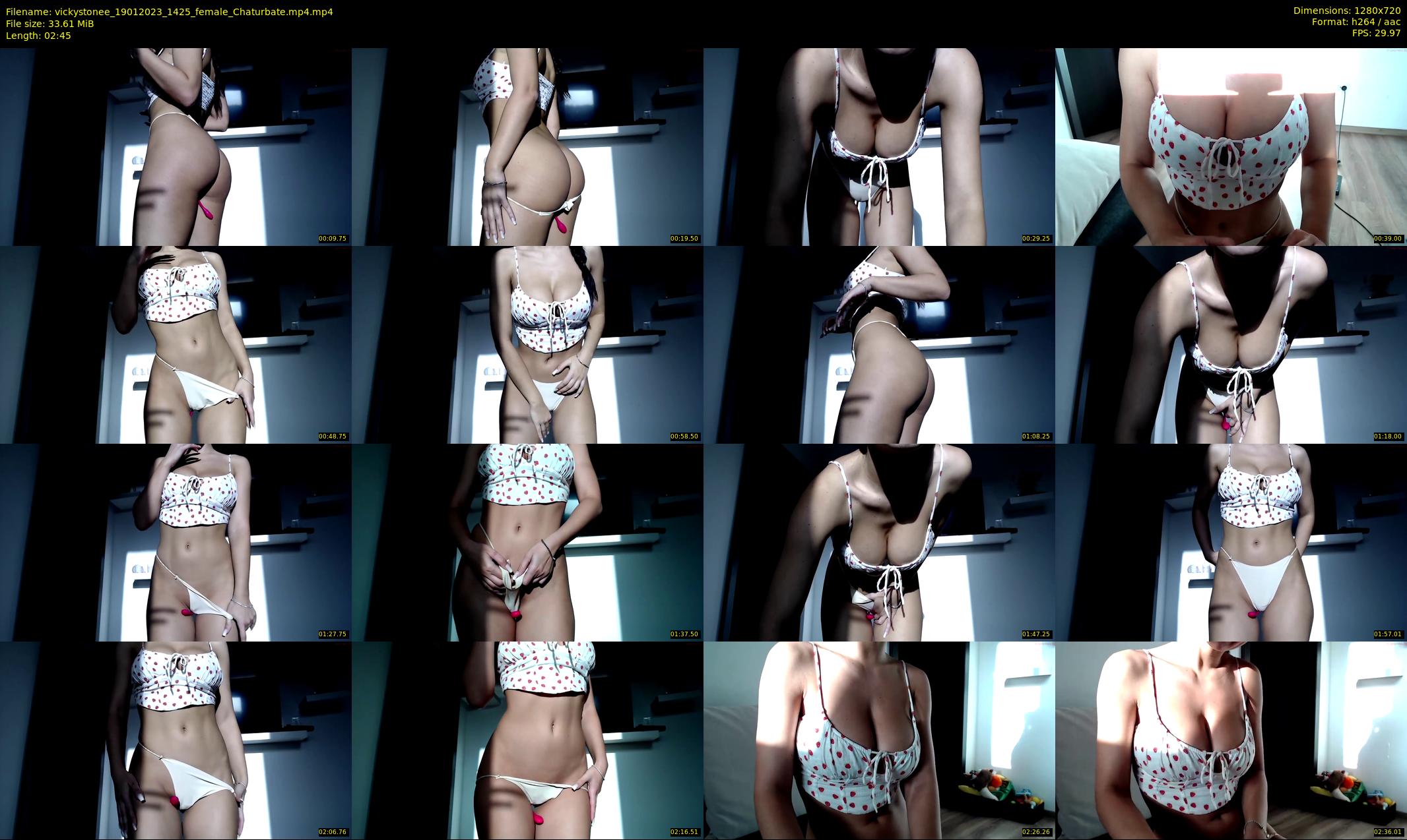 vickystonee — 3 minute Chaturbate female cam show recording, 720p, Jan 19, 2023