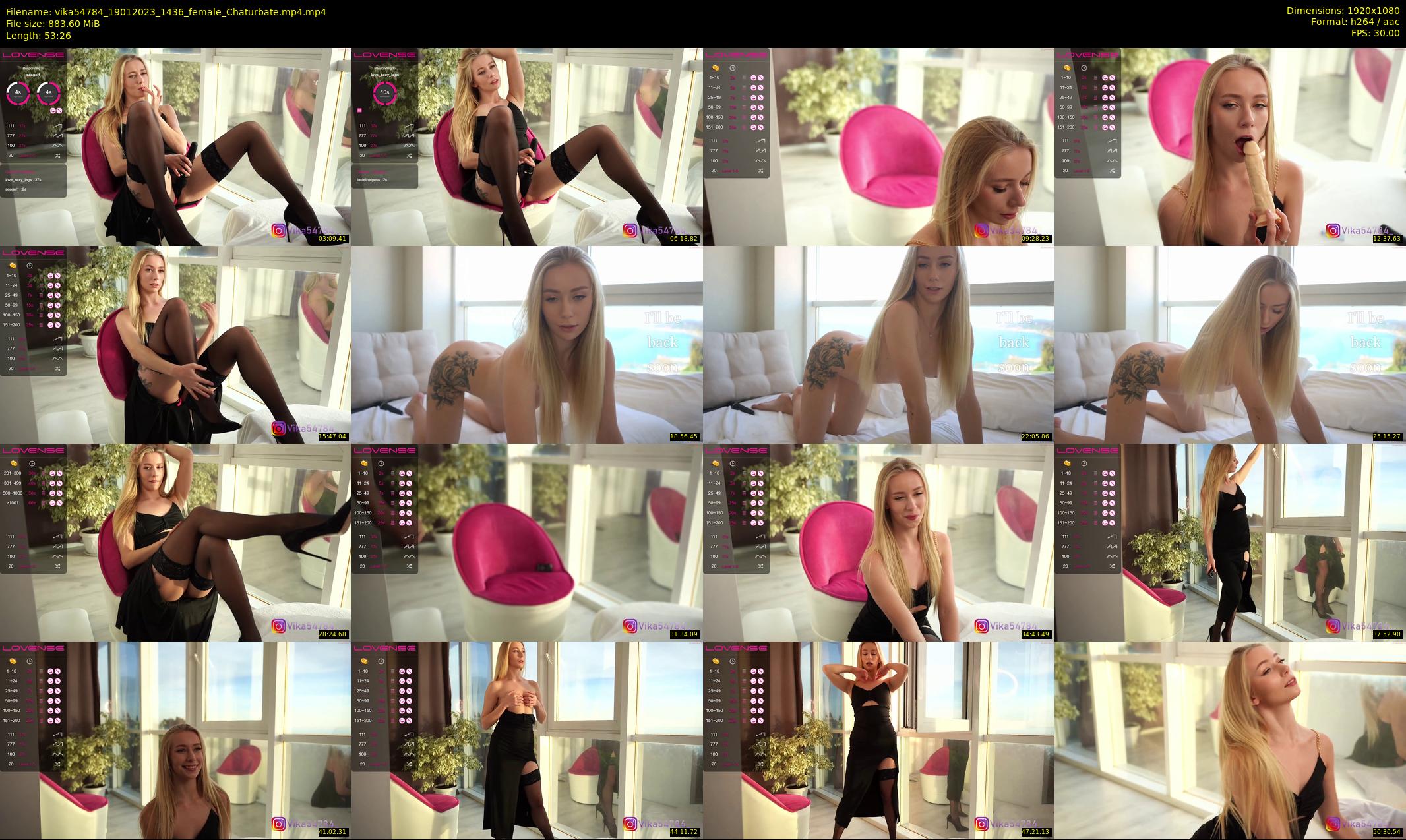 vika54784 — 54 minute Chaturbate female cam show recording, 1080p, Jan 19, 2023