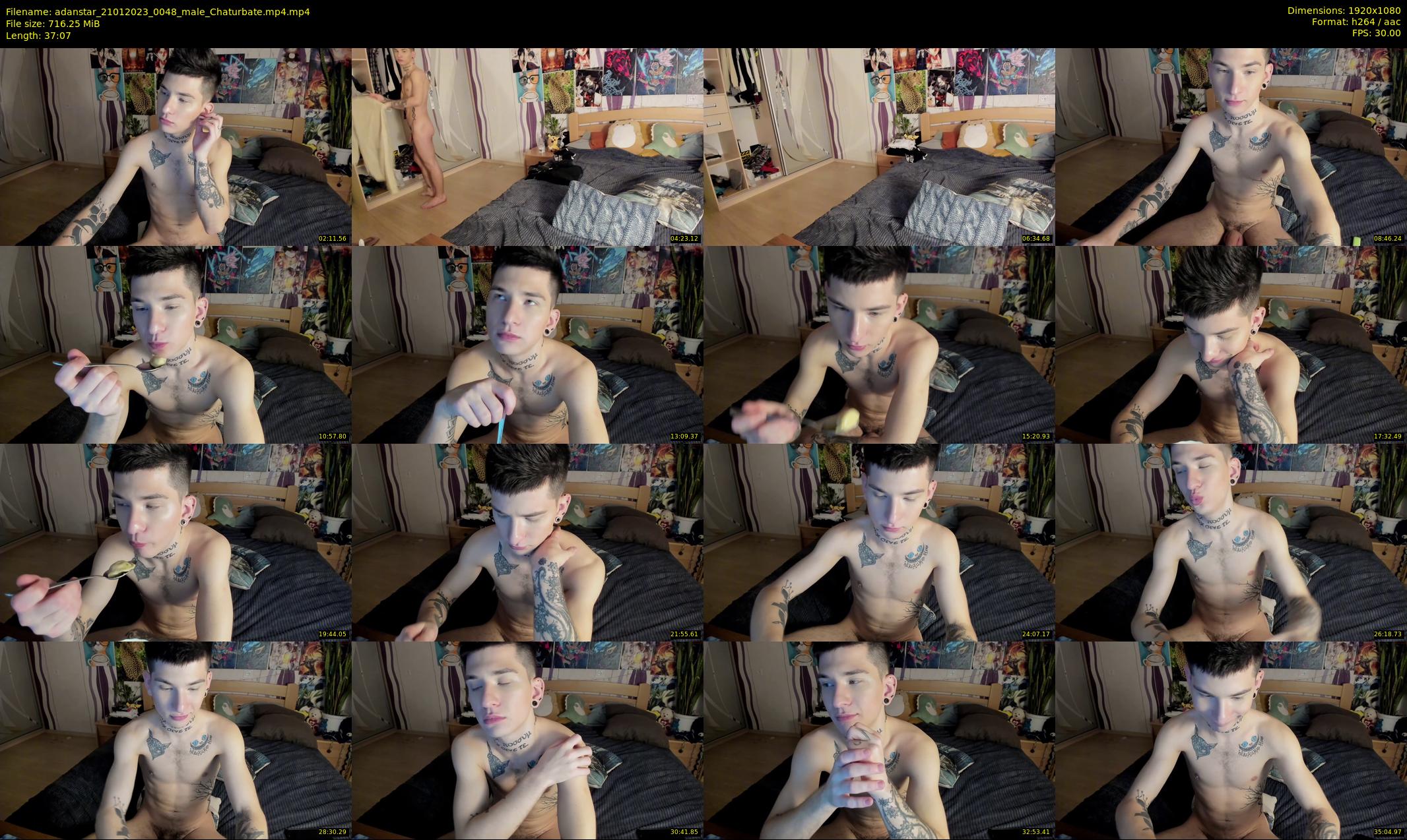 adanstar — 38 minute Chaturbate male cam show recording, 1080p, Jan 21, 2023