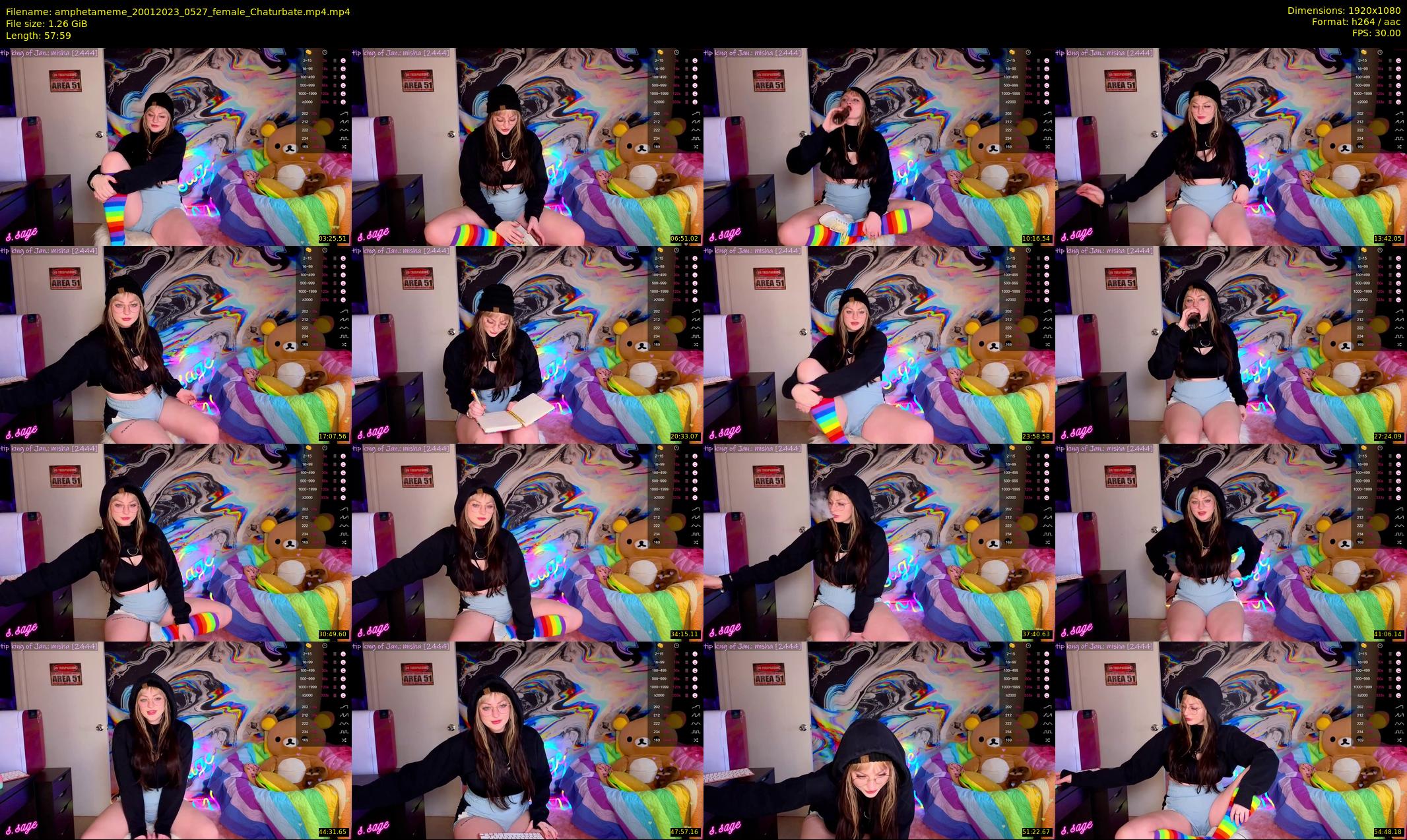 amphetameme — 58 minute Chaturbate female cam show recording, 1080p, Jan 20, 2023