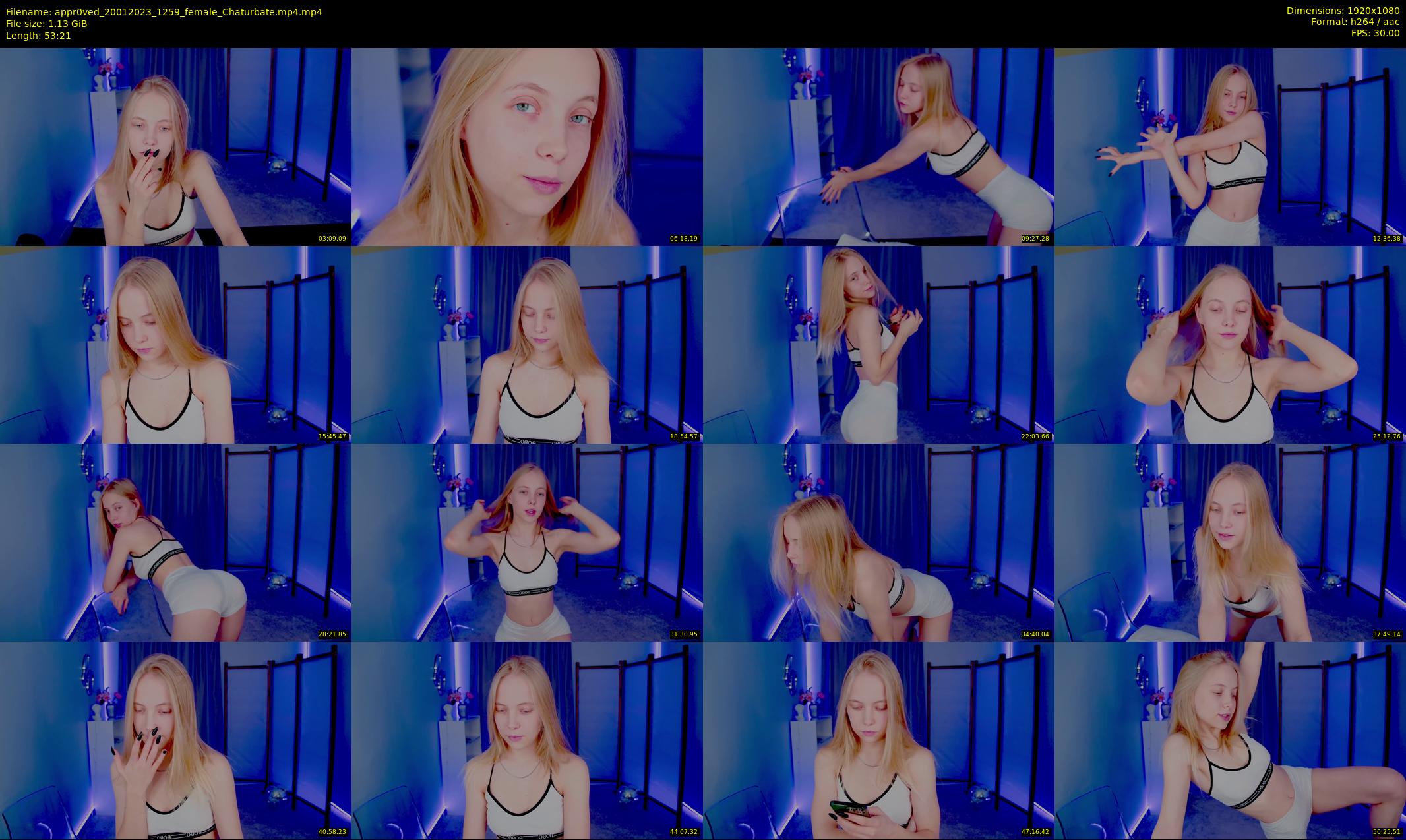 appr0ved — 54 minute Chaturbate female cam show recording, 1080p, Jan 20, 2023