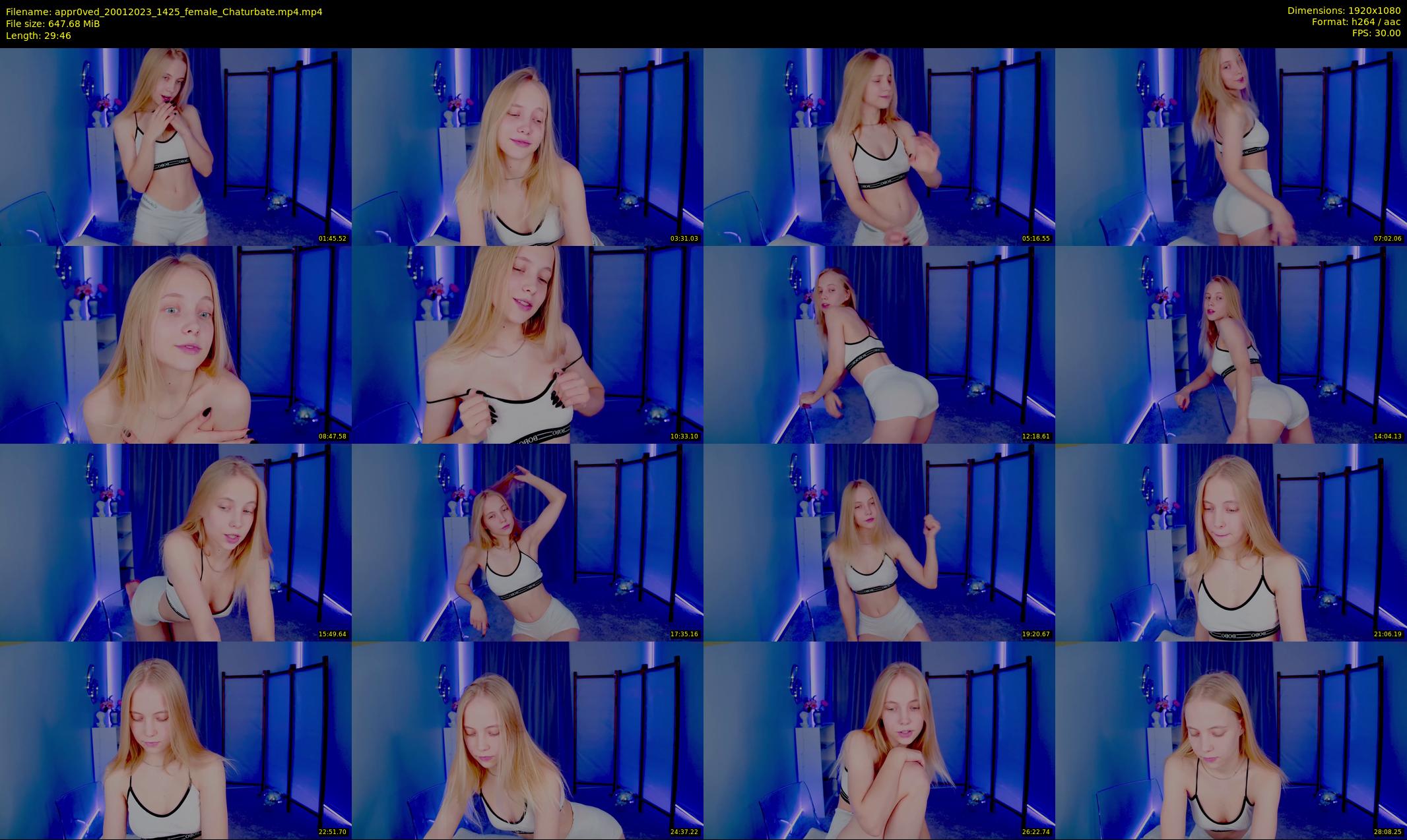 appr0ved — 30 minute Chaturbate female cam show recording, 1080p, Jan 20, 2023