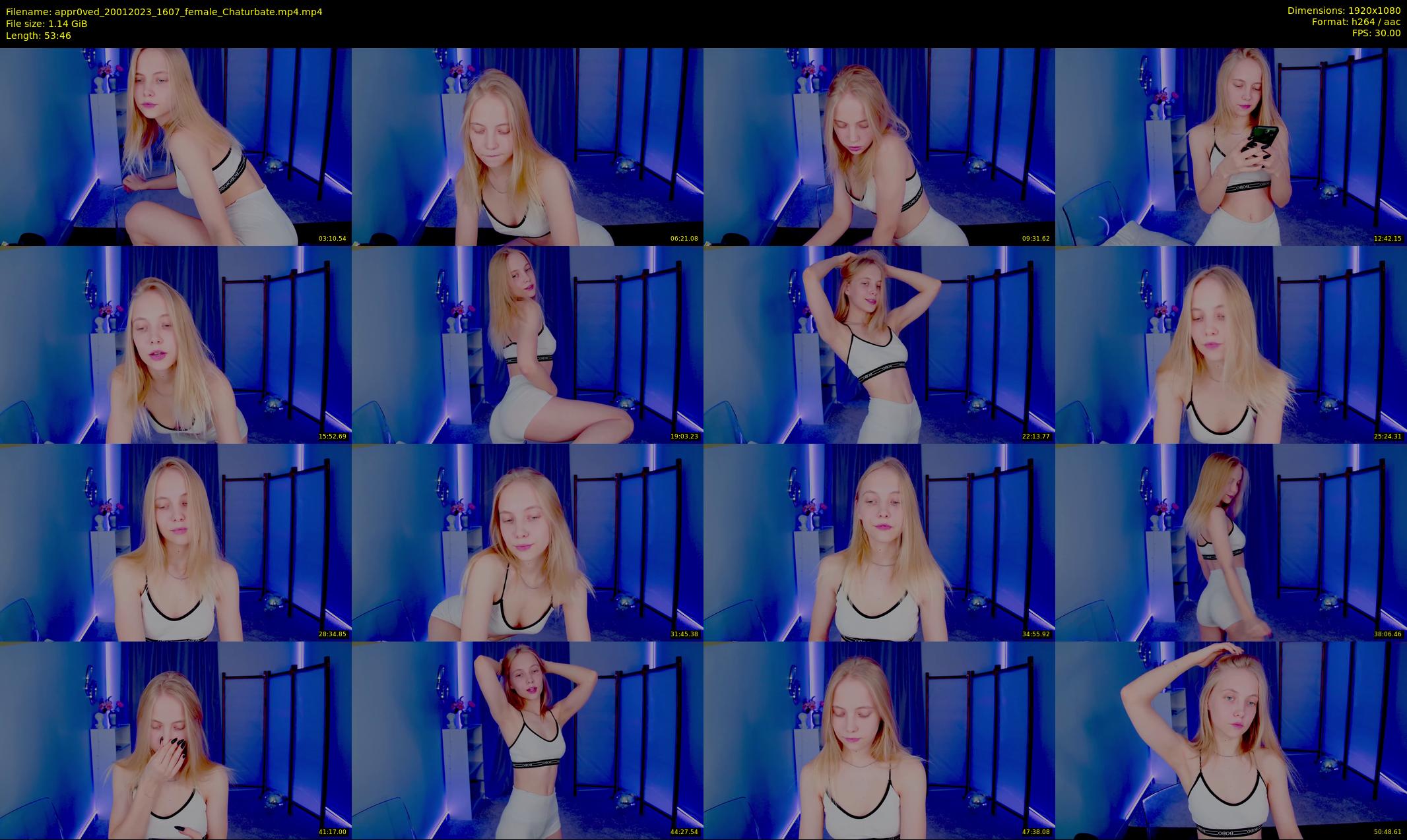 appr0ved — 54 minute Chaturbate female cam show recording, 1080p, Jan 20, 2023