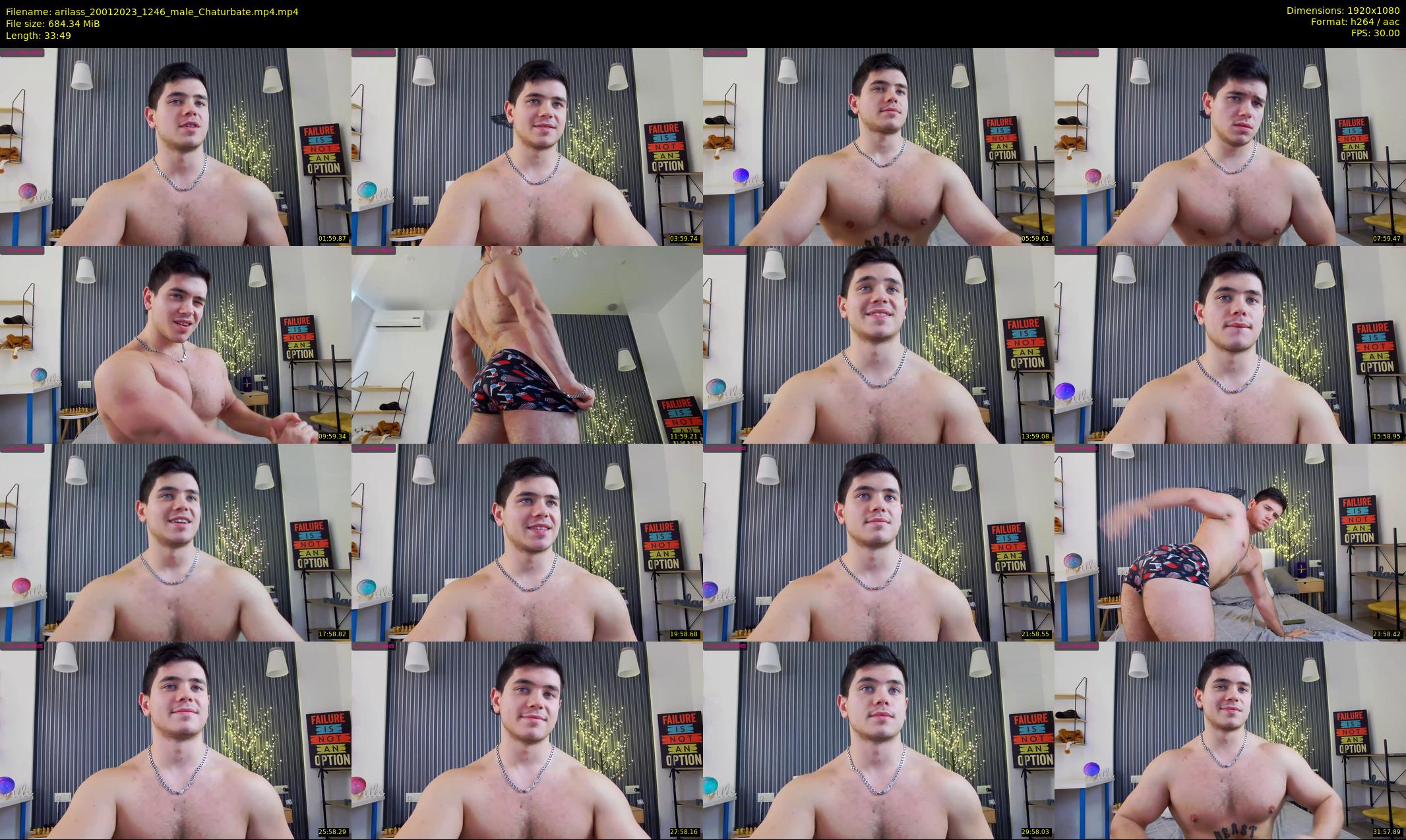 arilass — 34 minute Chaturbate male cam show recording, 1080p, Jan 20, 2023