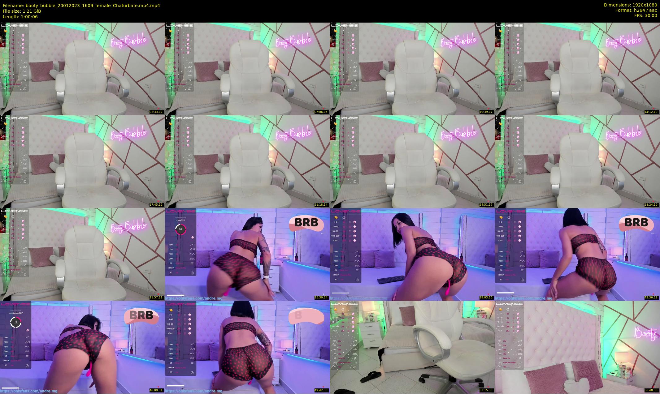 booty_bubble — 61 minute Chaturbate female cam show recording, 1080p, Jan 20, 2023