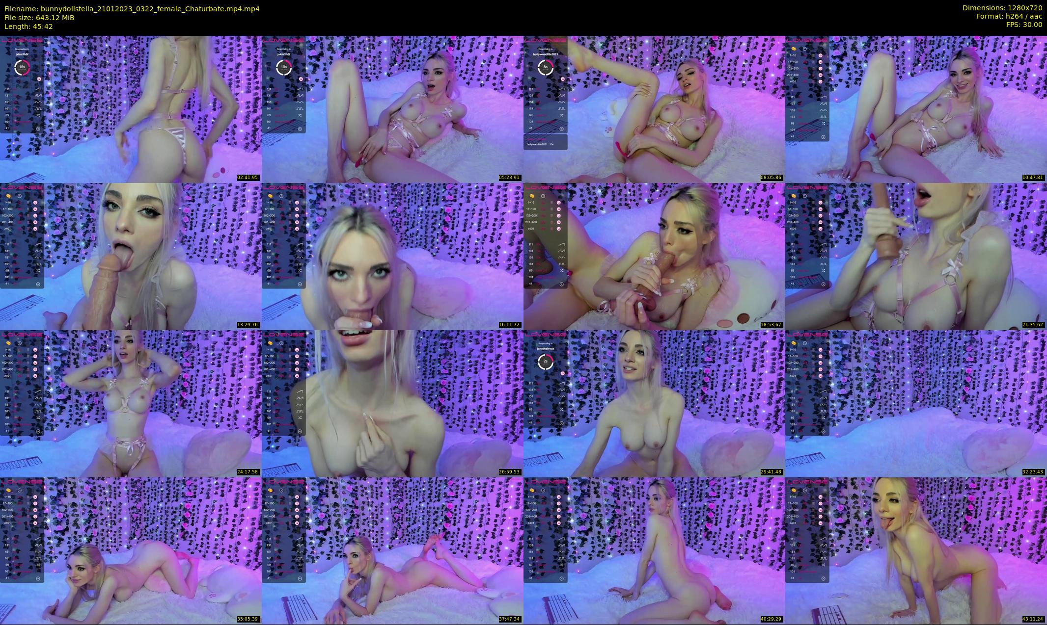 bunnydollstella — 46 minute Chaturbate female cam show recording, 720p, Jan 21, 2023