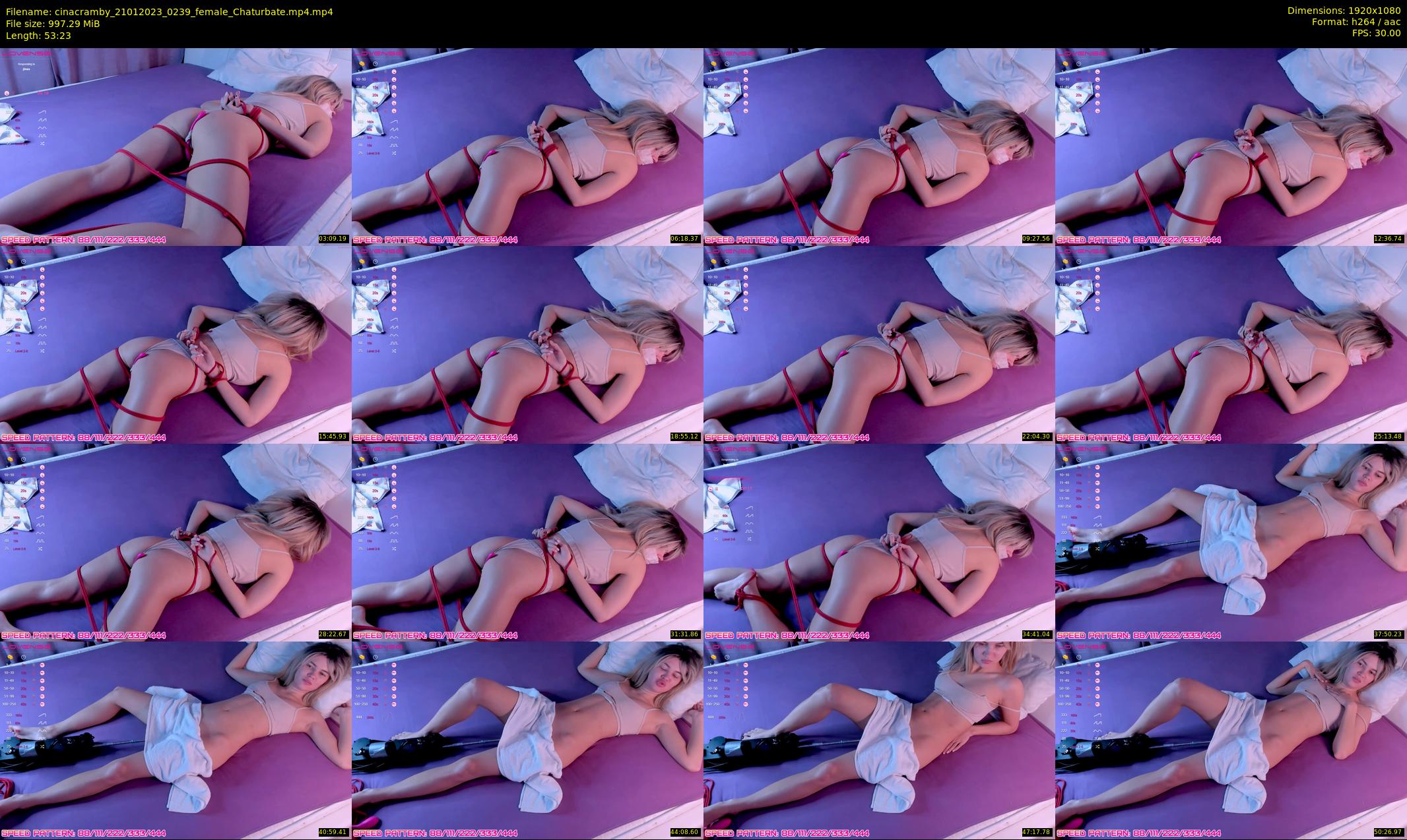 cinacramby — 54 minute Chaturbate female cam show recording, 1080p, Jan 21, 2023