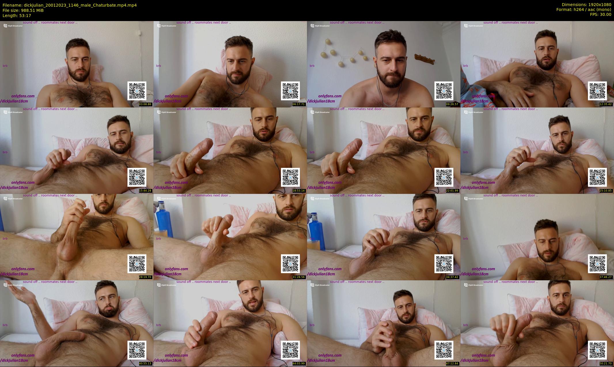 dickjulian — 54 minute Chaturbate male cam show recording, 1080p, Jan 20, 2023