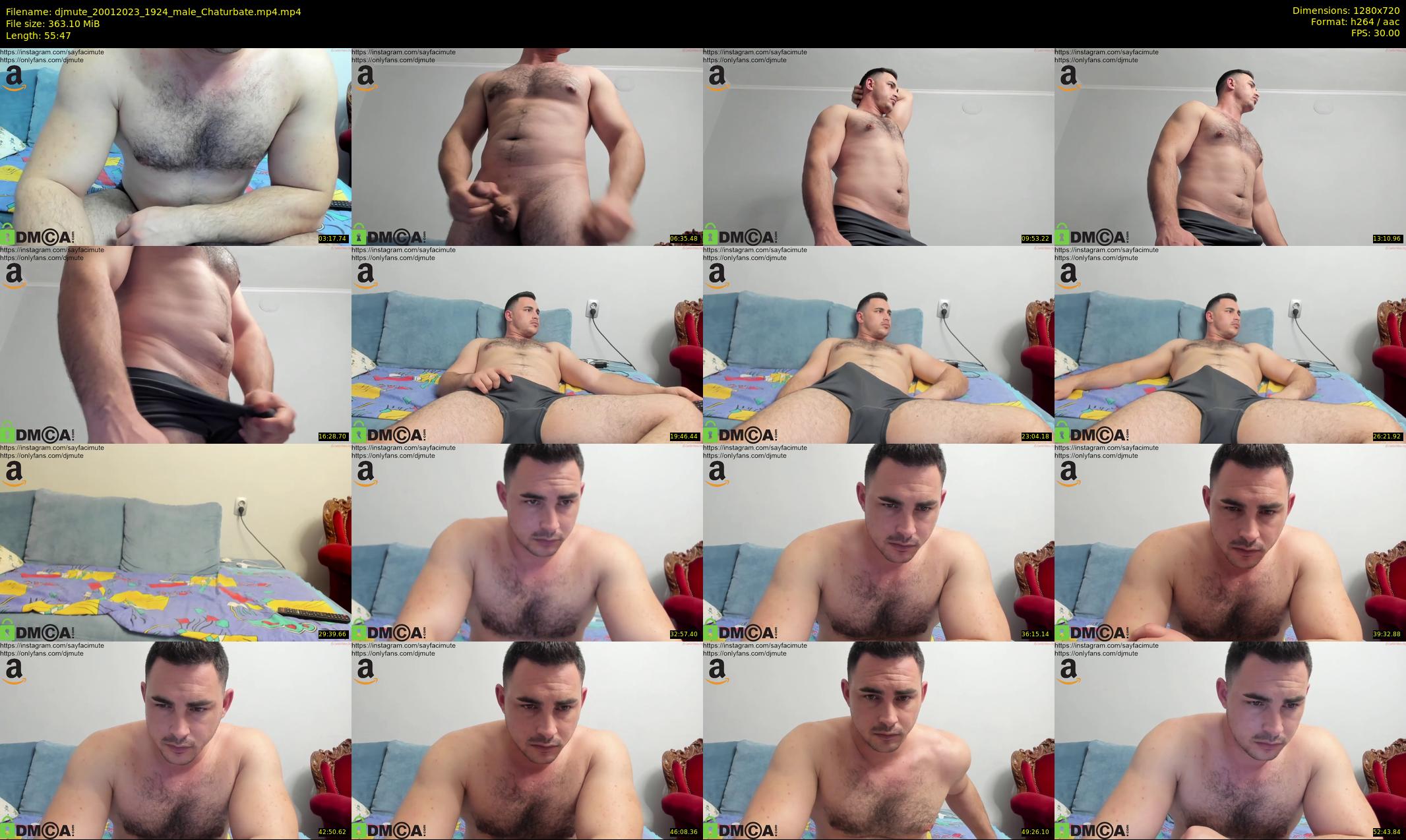 djmute — 56 minute Chaturbate male cam show recording, 720p, Jan 20, 2023