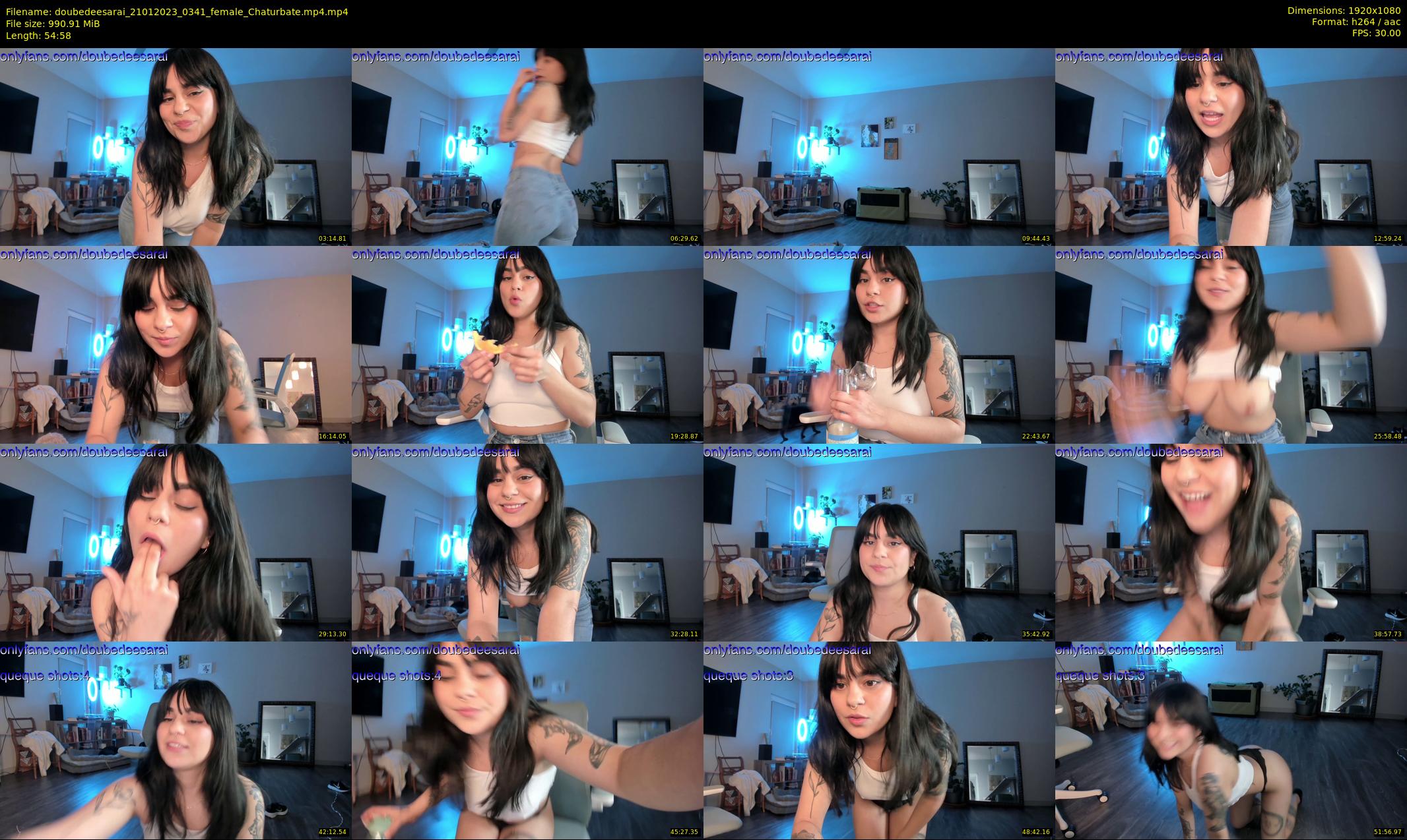 doubedeesarai — 55 minute Chaturbate female cam show recording, 1080p, Jan 21, 2023
