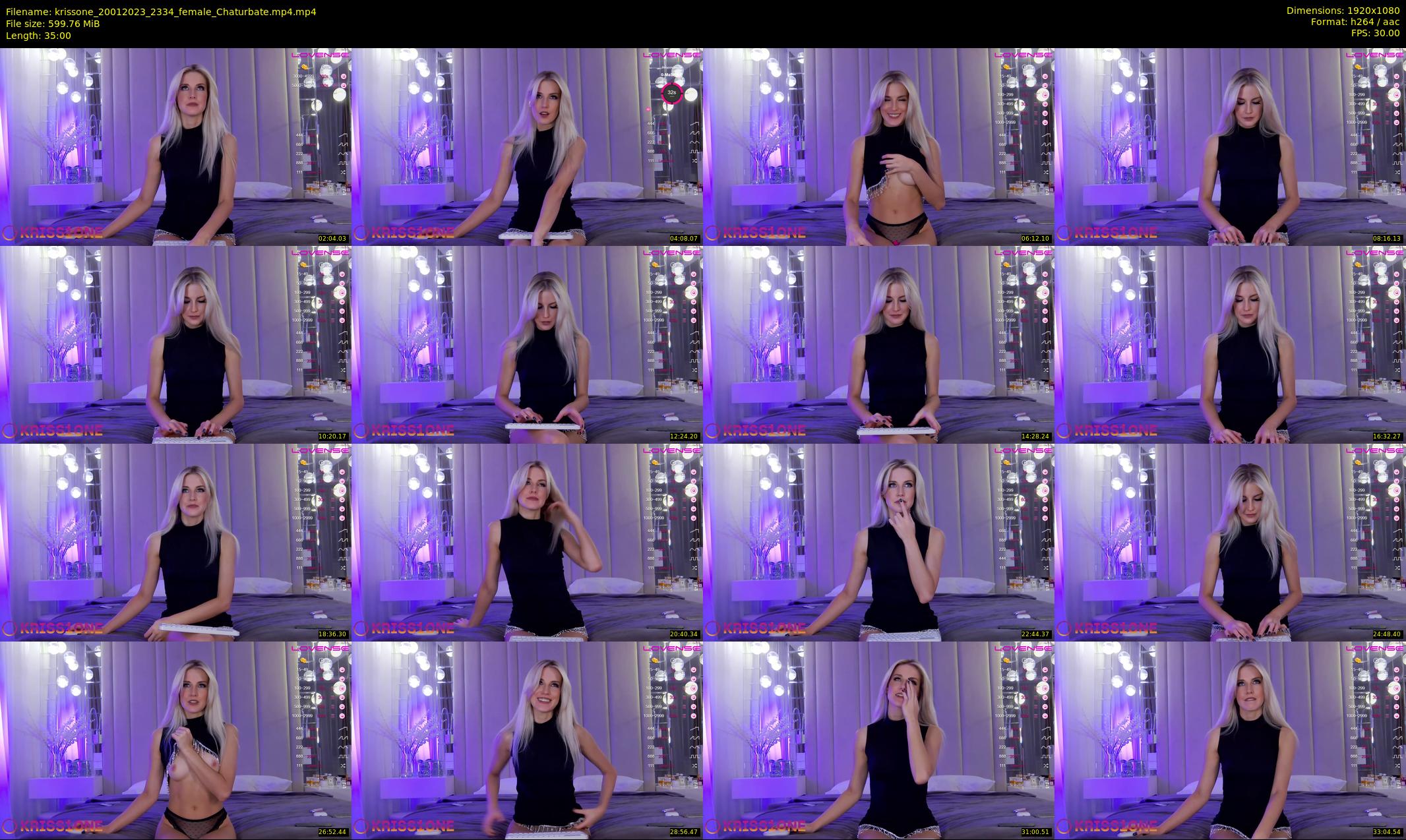 krissone — 35 minute Chaturbate female cam show recording, 1080p, Jan 20, 2023