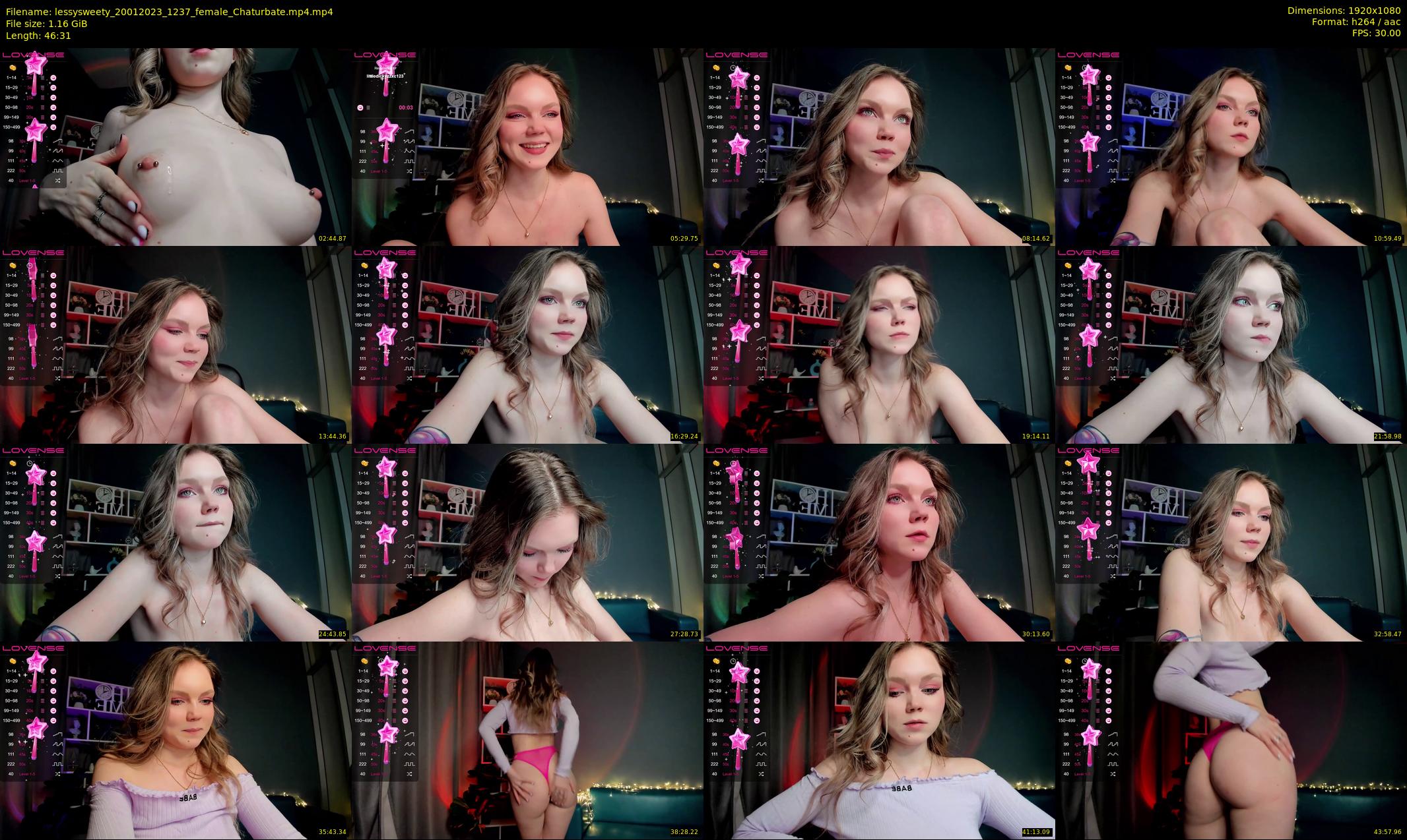 lessysweety — 47 minute Chaturbate female cam show recording, 1080p, Jan 20, 2023