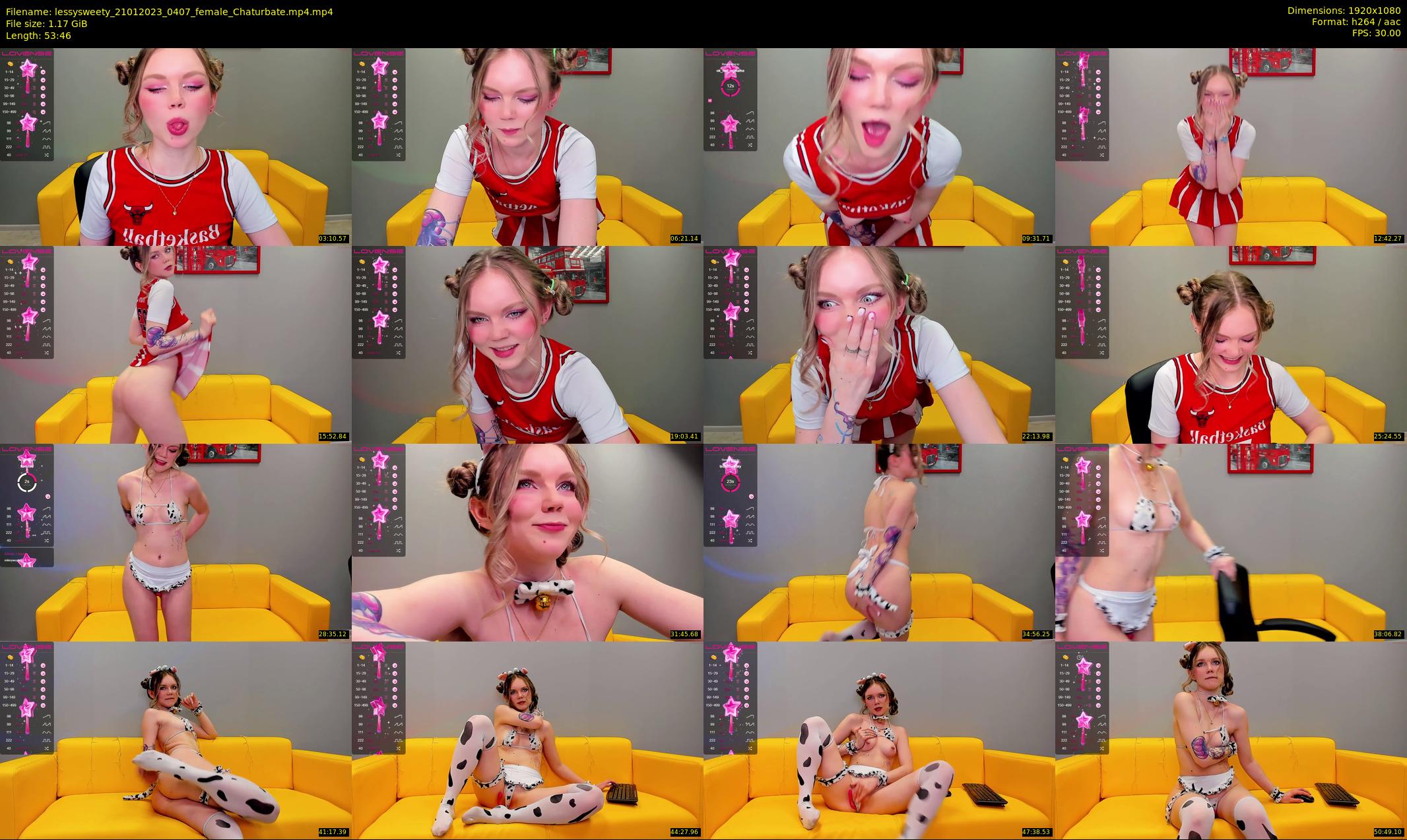 lessysweety — 54 minute Chaturbate female cam show recording, 1080p, Jan 21, 2023
