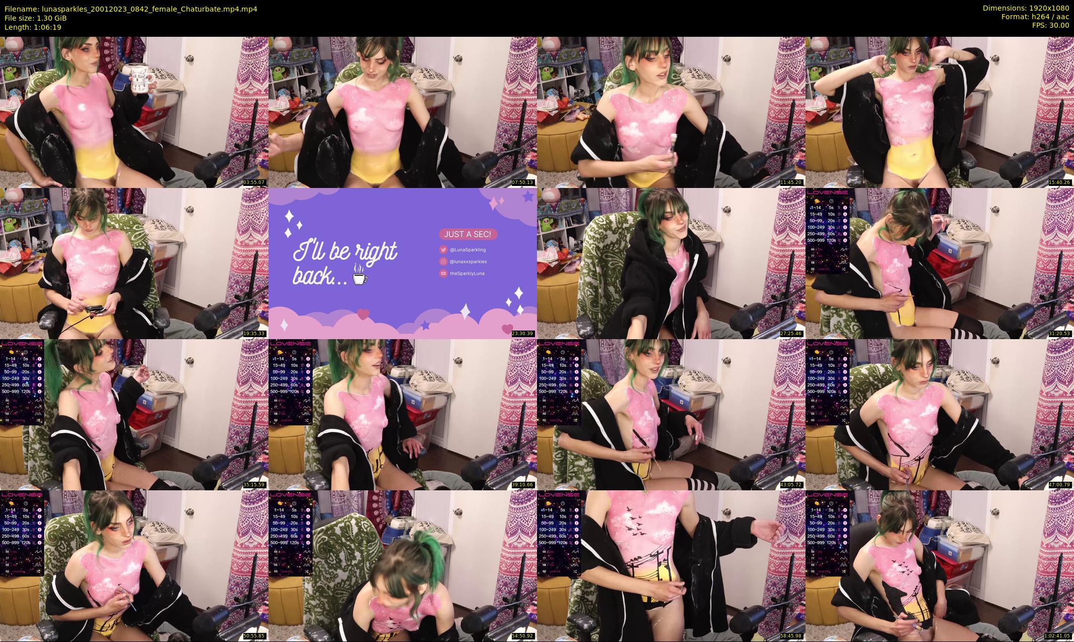 lunasparkles — 67 minute Chaturbate female cam show recording, 1080p, Jan 20, 2023