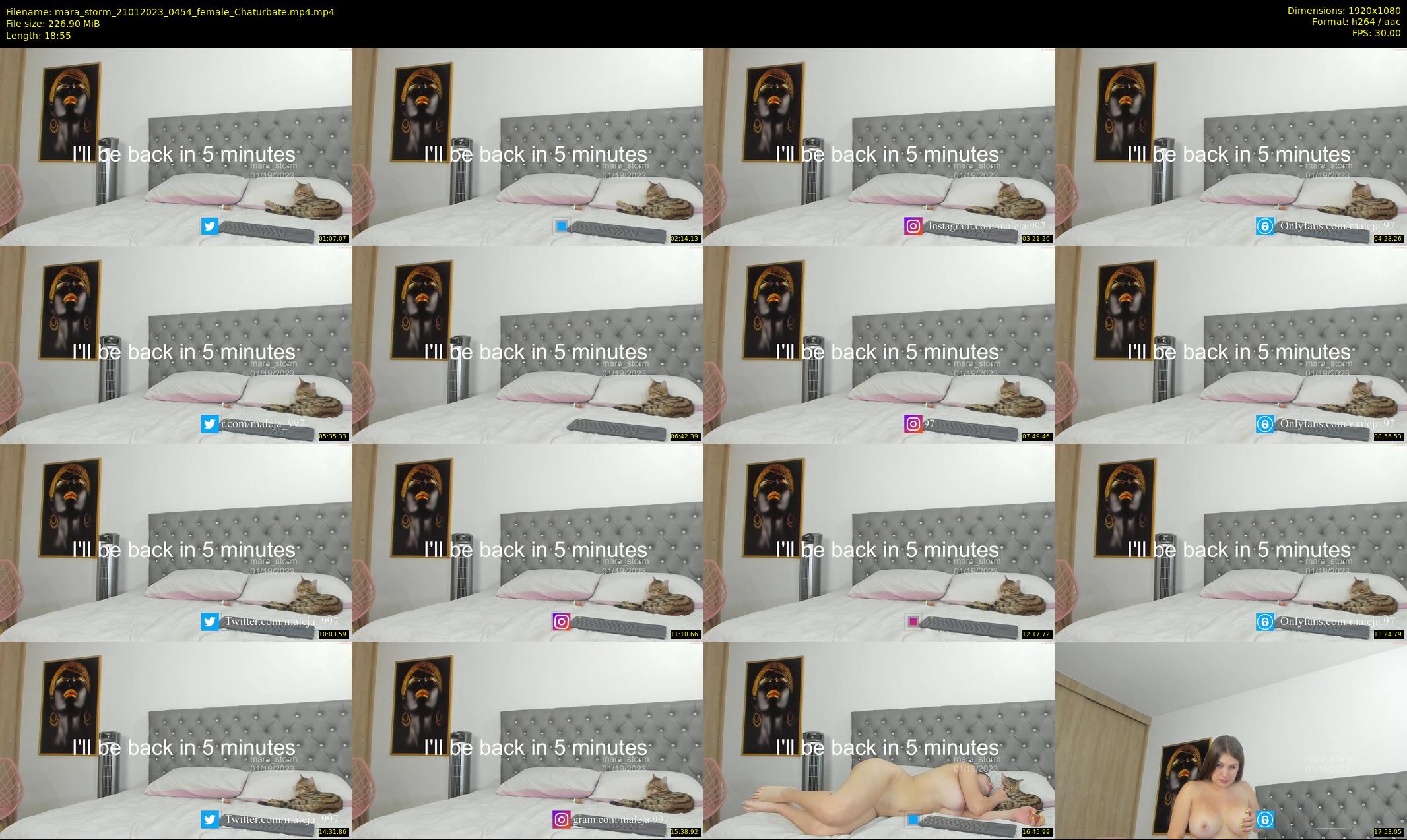 mara_storm — 19 minute Chaturbate female cam show recording, 1080p, Jan 21, 2023