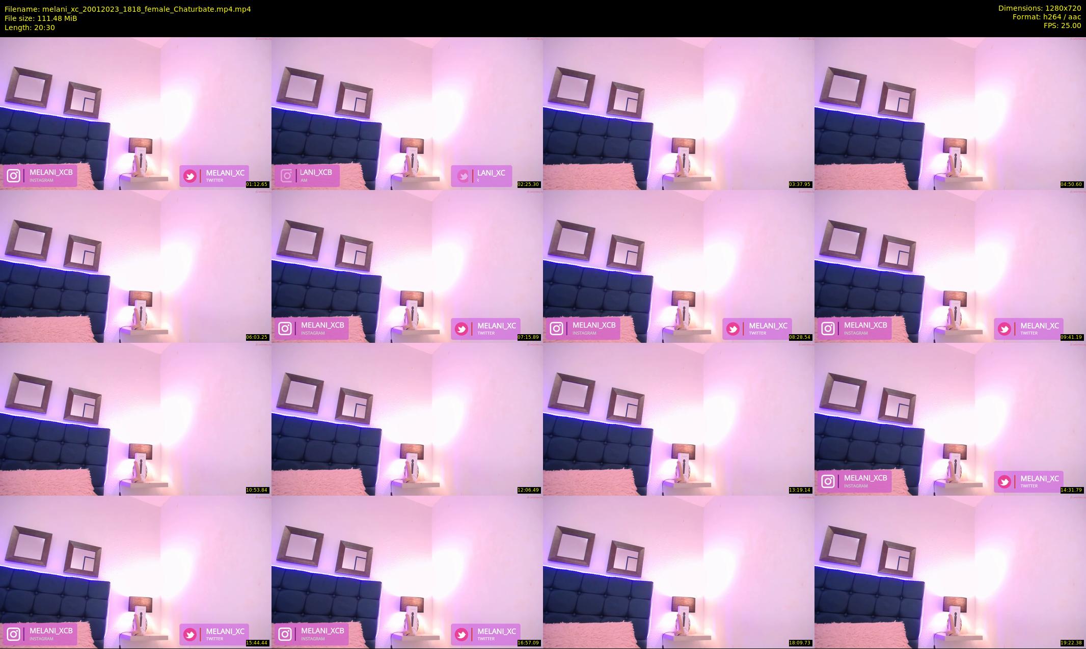 melani_xc — 21 minute Chaturbate female cam show recording, 720p, Jan 20, 2023