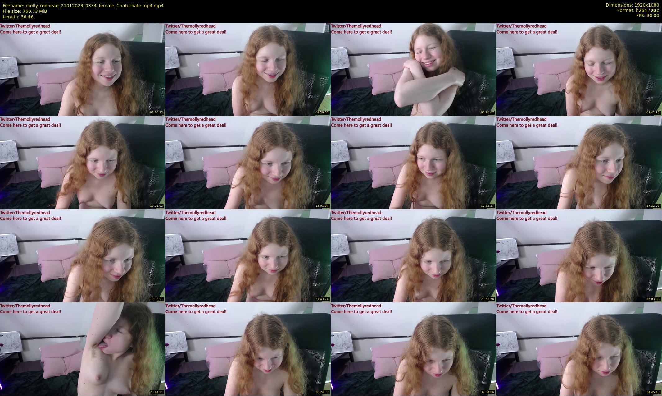 molly_redhead — 37 minute Chaturbate female cam show recording, 1080p, Jan 21, 2023