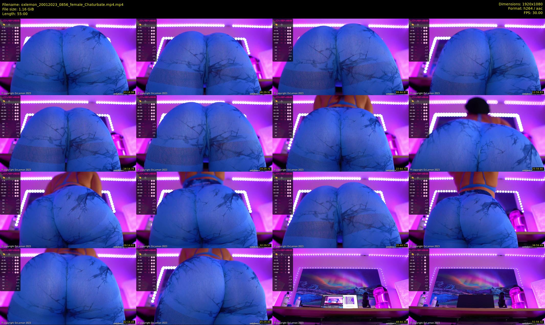 oxlemon — 55 minute Chaturbate female cam show recording, 1080p, Jan 20, 2023
