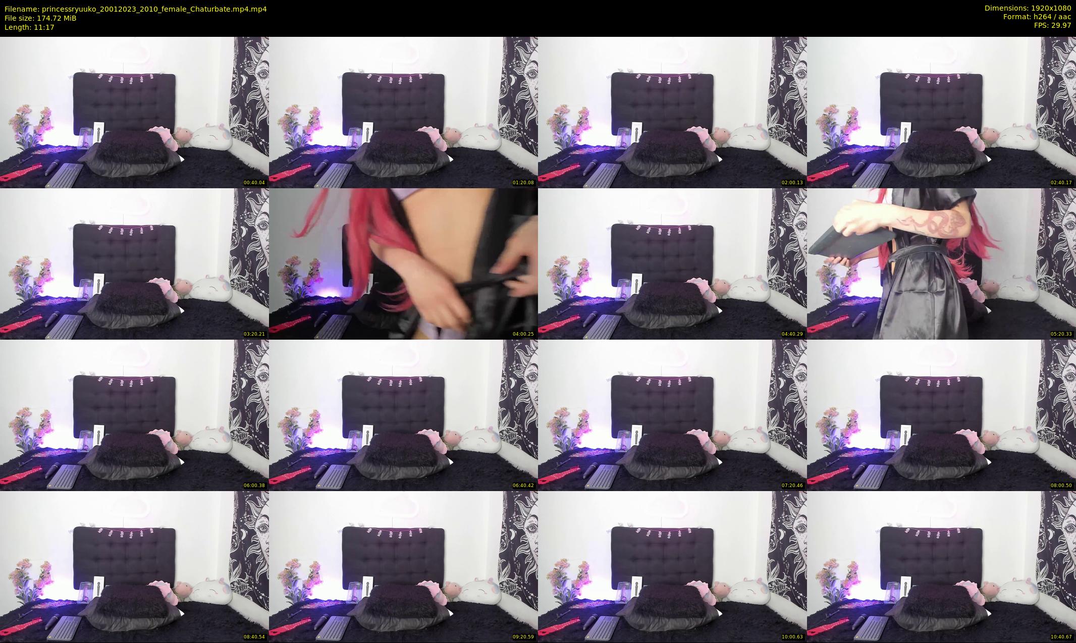 princessryuuko — 12 minute Chaturbate female cam show recording, 1080p, Jan 20, 2023