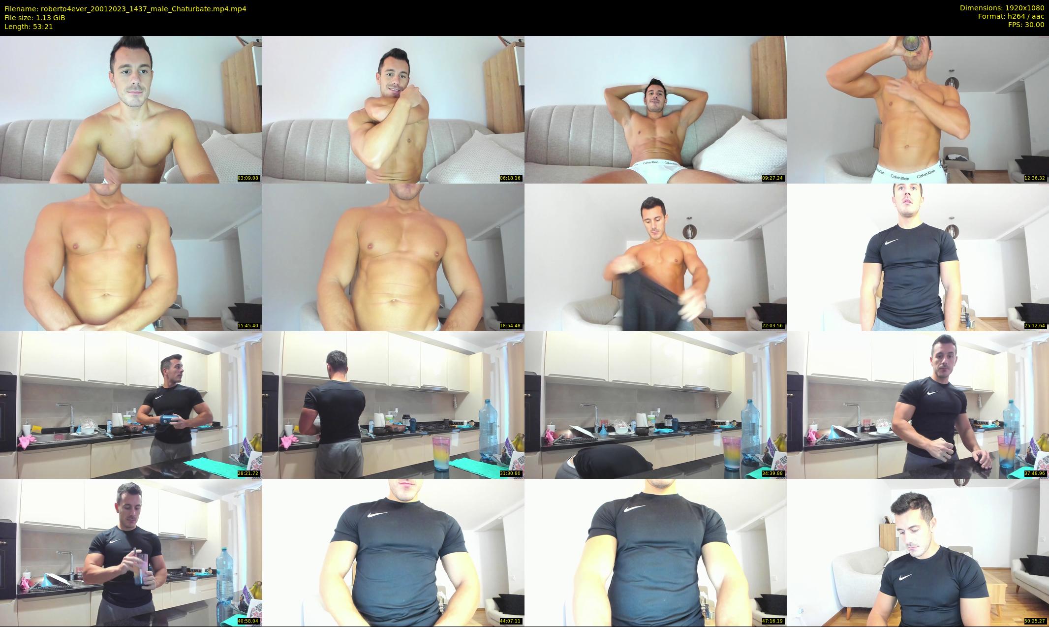 roberto4ever — 54 minute Chaturbate male cam show recording, 1080p, Jan 20, 2023