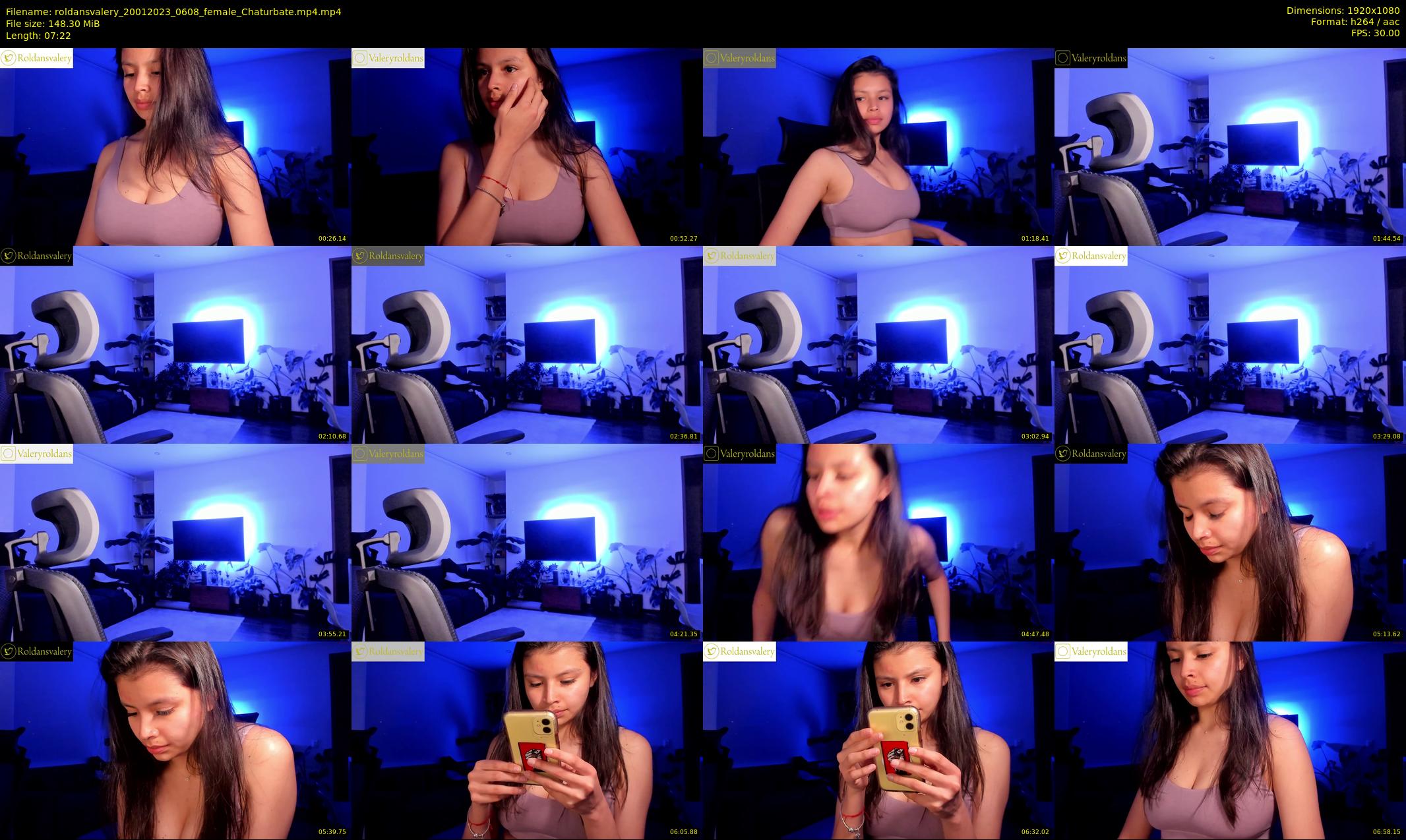 roldansvalery — 8 minute Chaturbate female cam show recording, 1080p, Jan 20, 2023