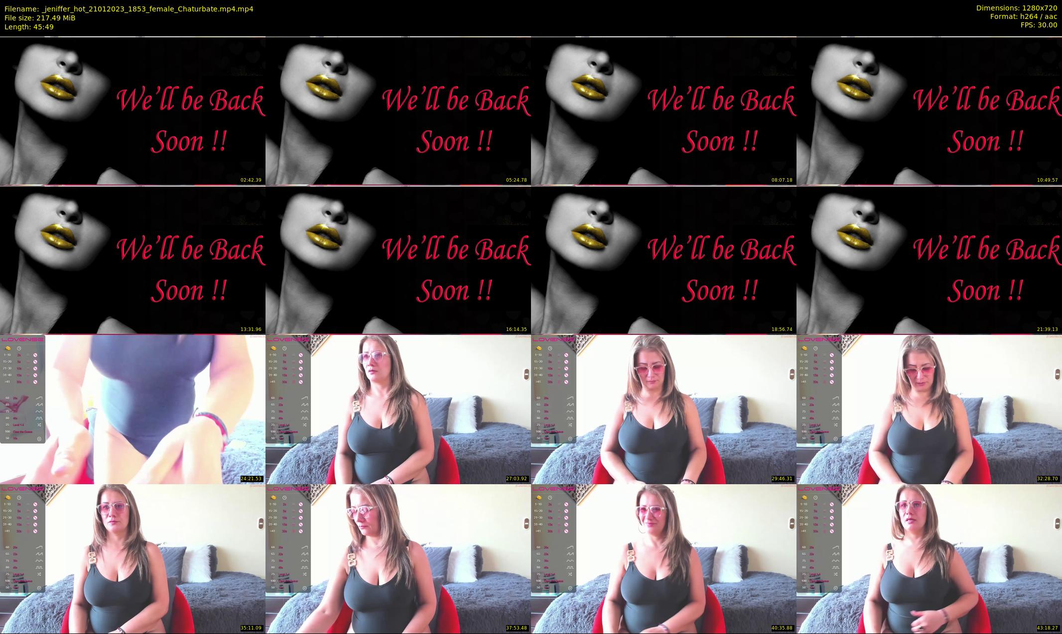 _jeniffer_hot — 46 minute Chaturbate female cam show recording, 720p, Jan 21, 2023