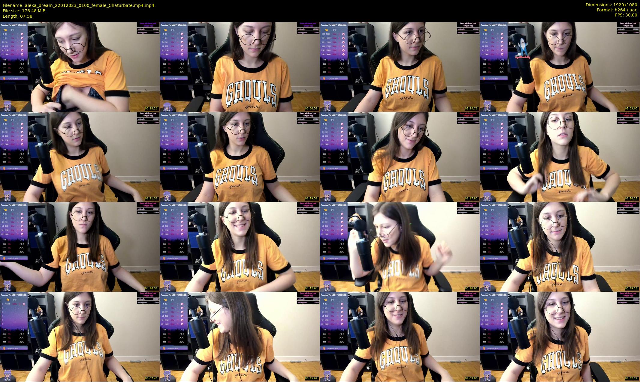 alexa_dream — 8 minute Chaturbate female cam show recording, 1080p, Jan 22, 2023
