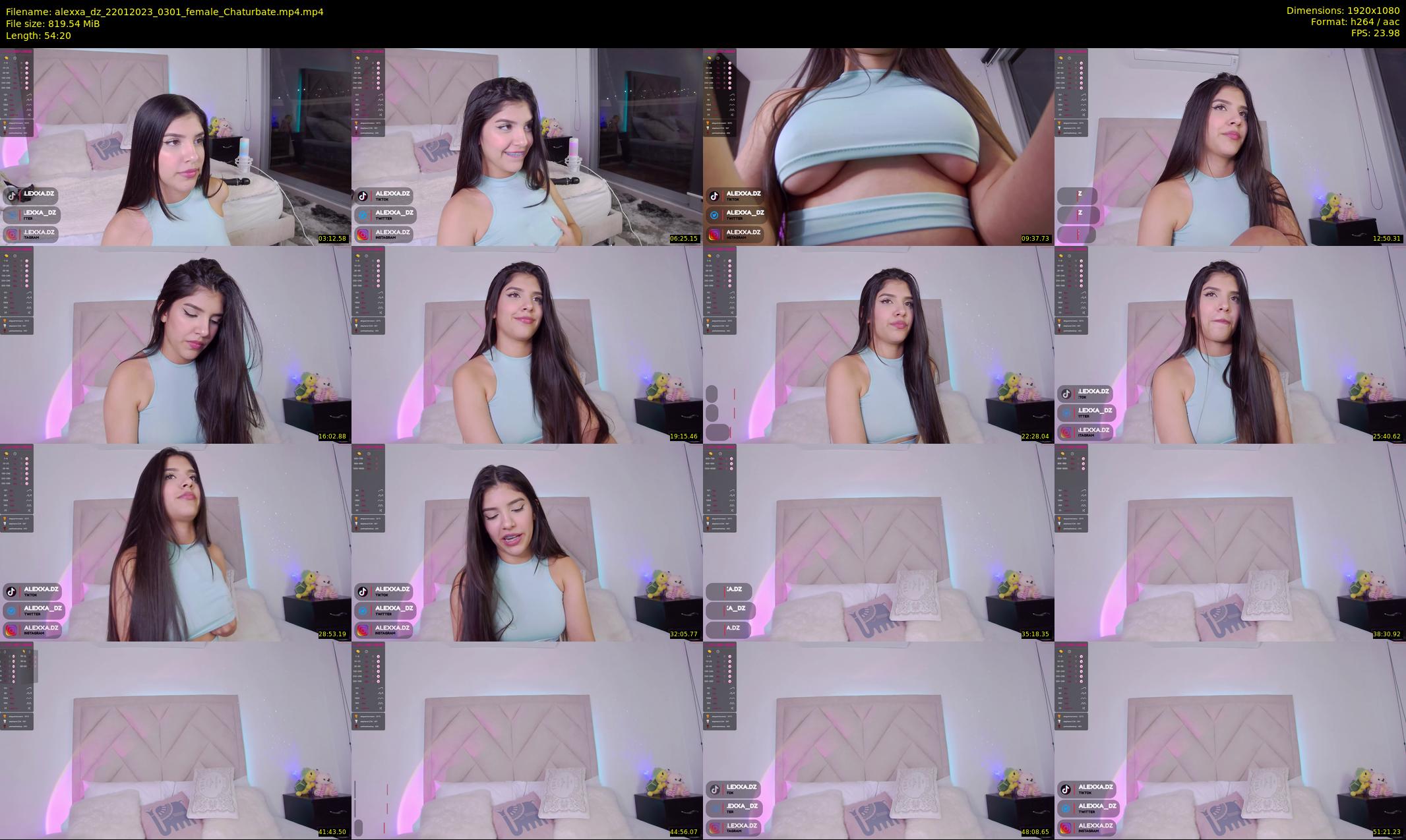 alexxa_dz — 55 minute Chaturbate female cam show recording, 1080p, Jan 22, 2023