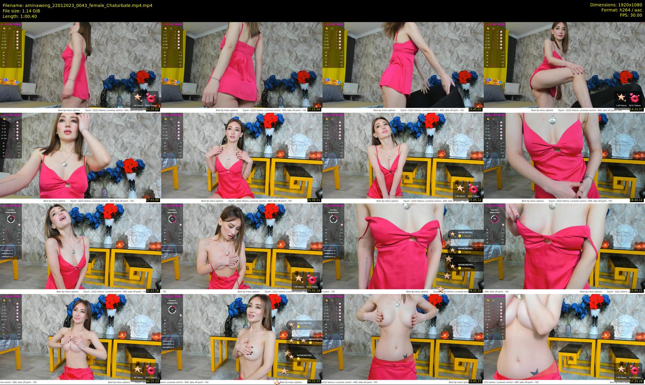 aminawong — 61 minute Chaturbate female cam show recording, 1080p, Jan 22, 2023