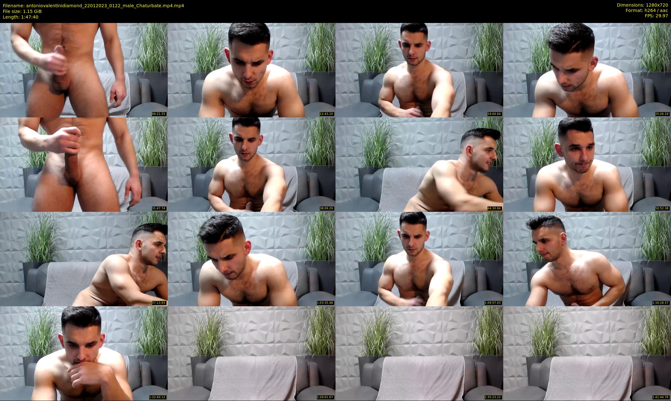 antoniovalentinidiamond — 108 minute Chaturbate male cam show recording, 720p, Jan 22, 2023