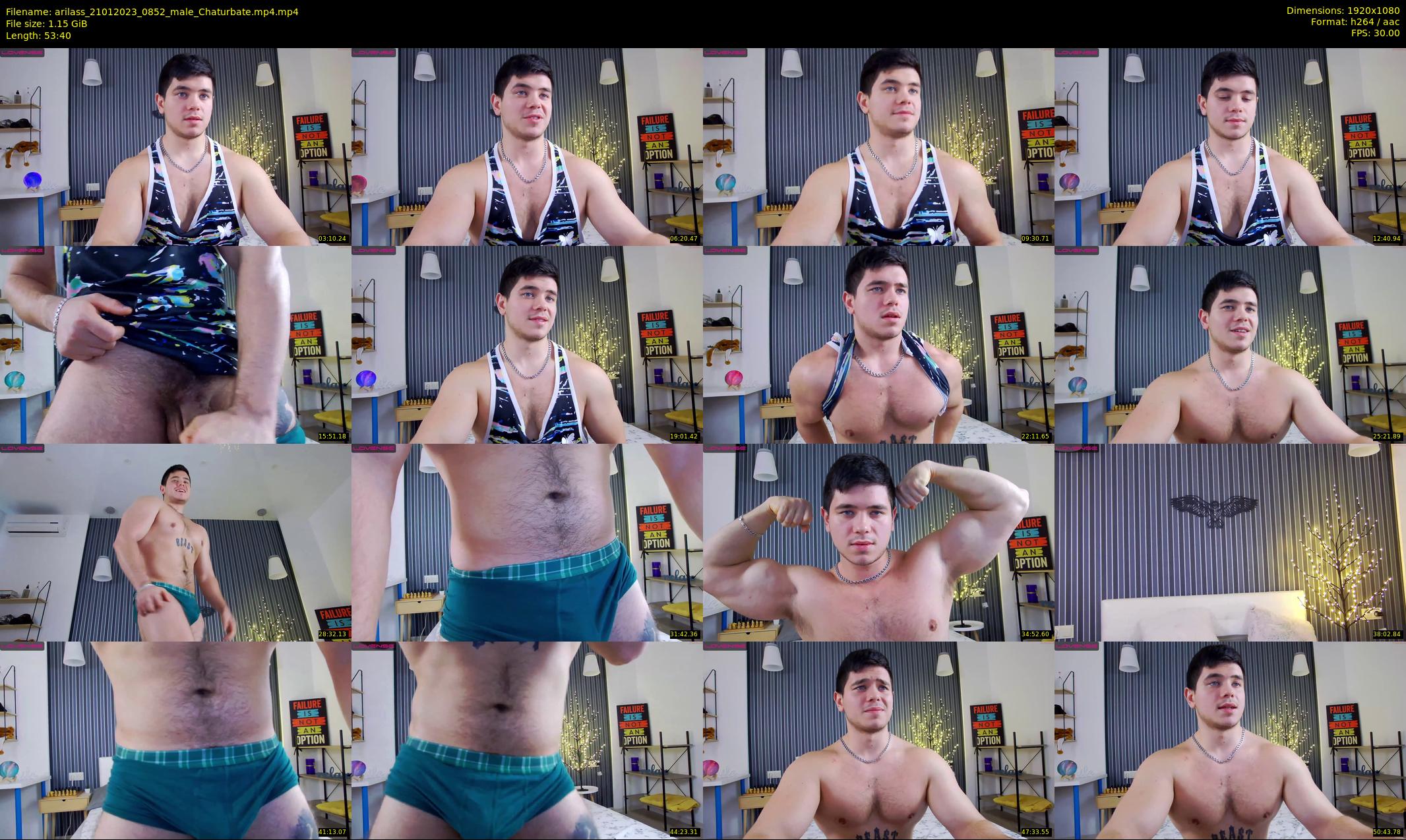 arilass — 54 minute Chaturbate male cam show recording, 1080p, Jan 21, 2023