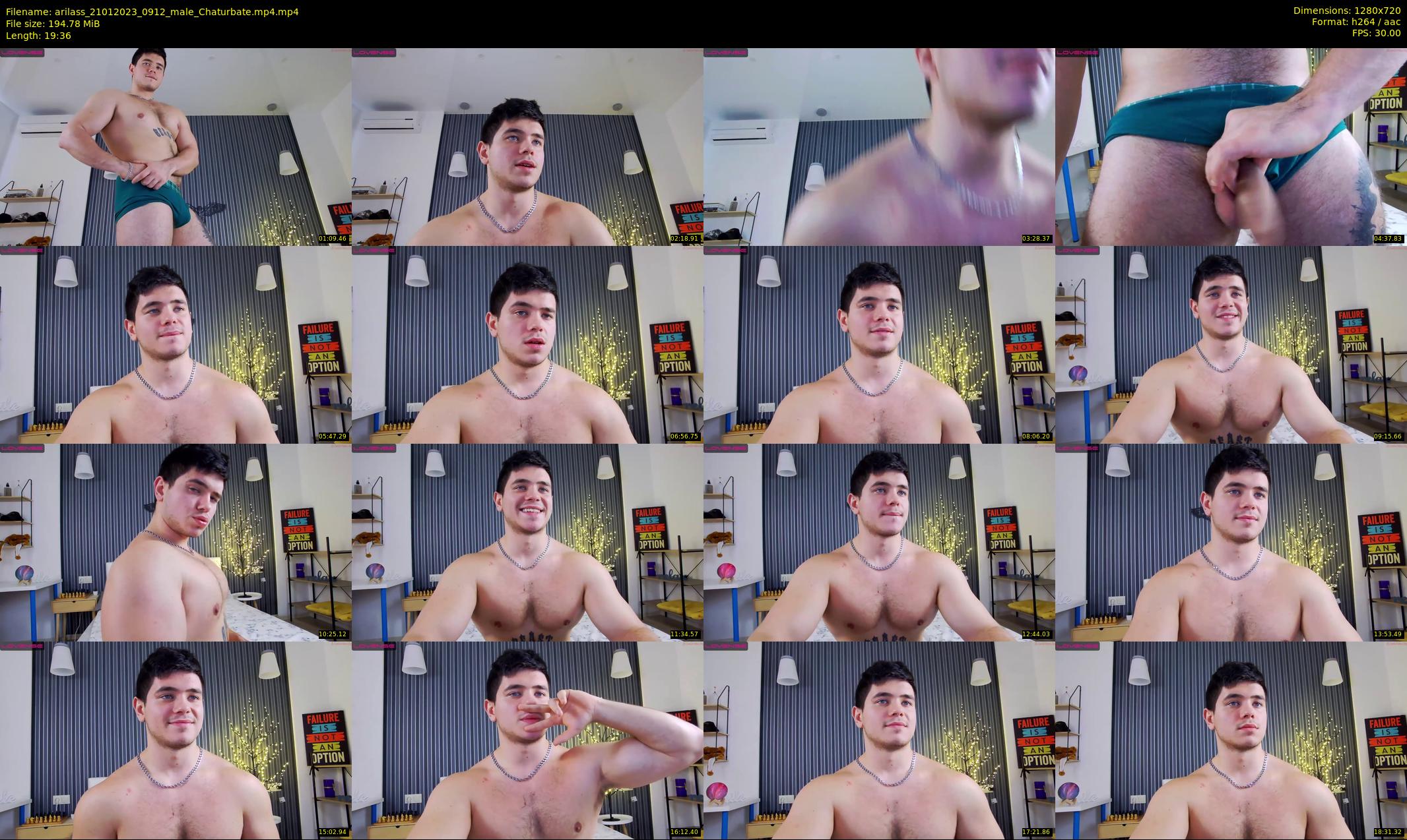 arilass — 20 minute Chaturbate male cam show recording, 720p, Jan 21, 2023