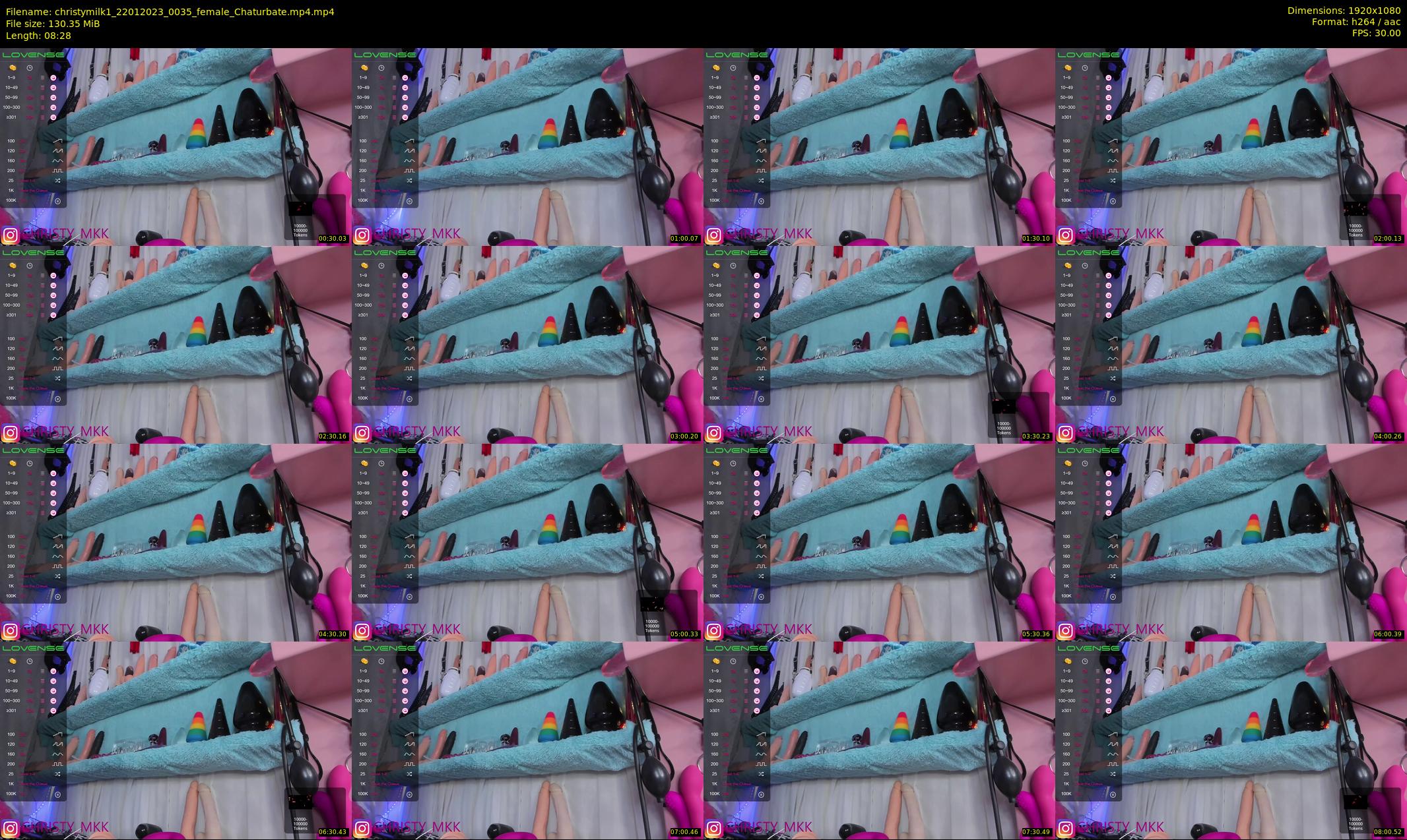christymilk1 — 9 minute Chaturbate female cam show recording, 1080p, Jan 22, 2023